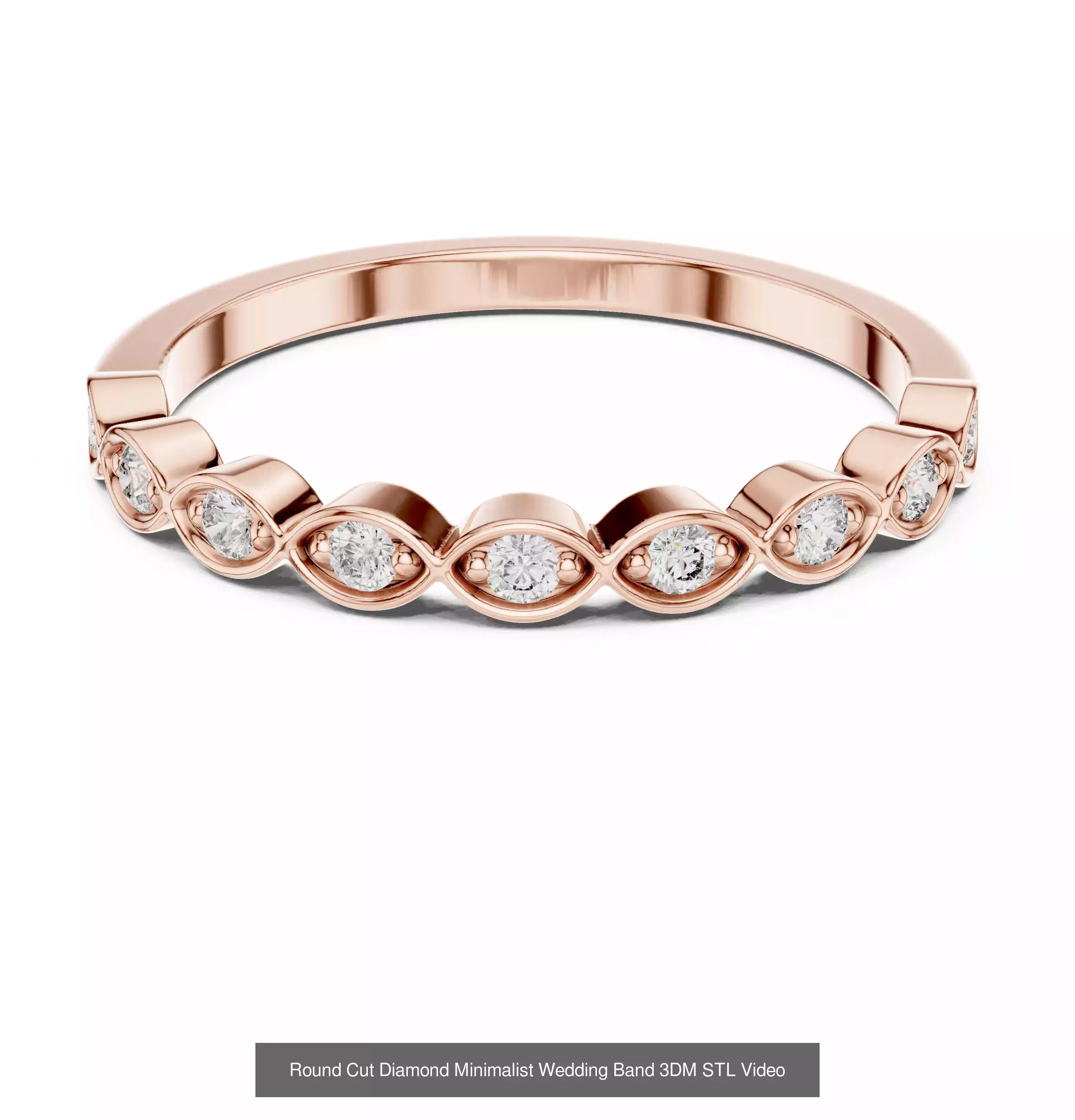 142 Tiny Diamond Stacking Band 3DM STL OBJ FBX 3 Color Video 3D Model Collection_69