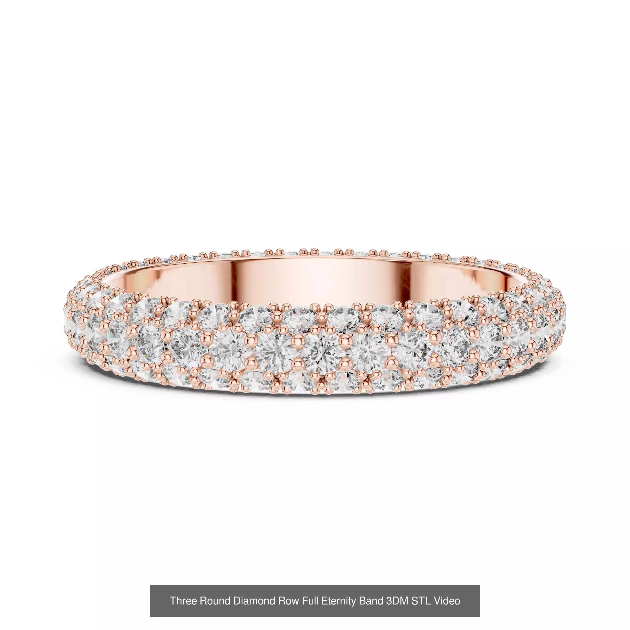 142 Tiny Diamond Stacking Band 3DM STL OBJ FBX 3 Color Video 3D Model Collection_52