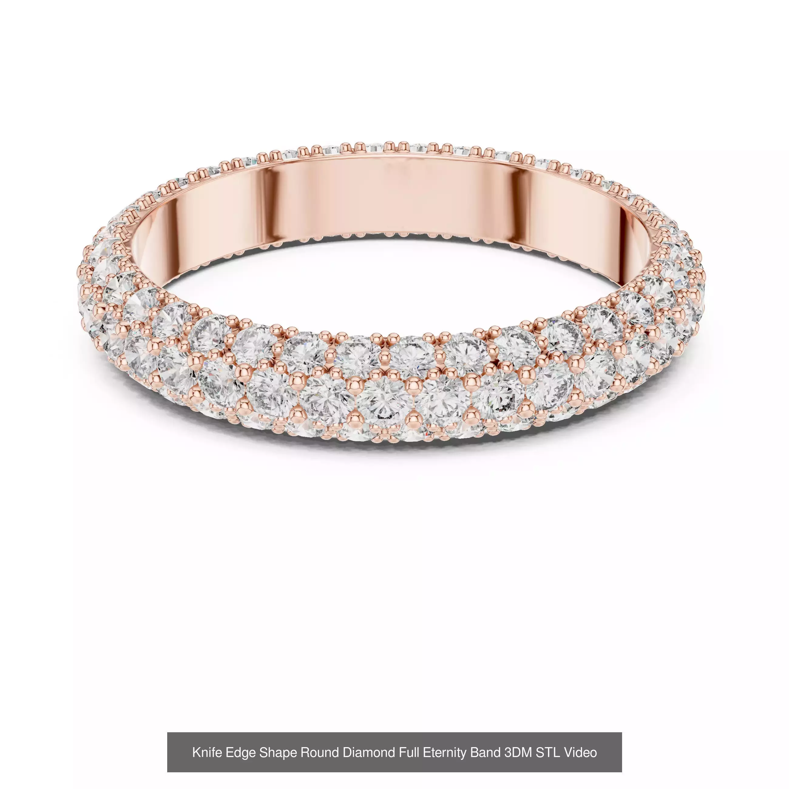 142 Tiny Diamond Stacking Band 3DM STL OBJ FBX 3 Color Video 3D Model Collection_110