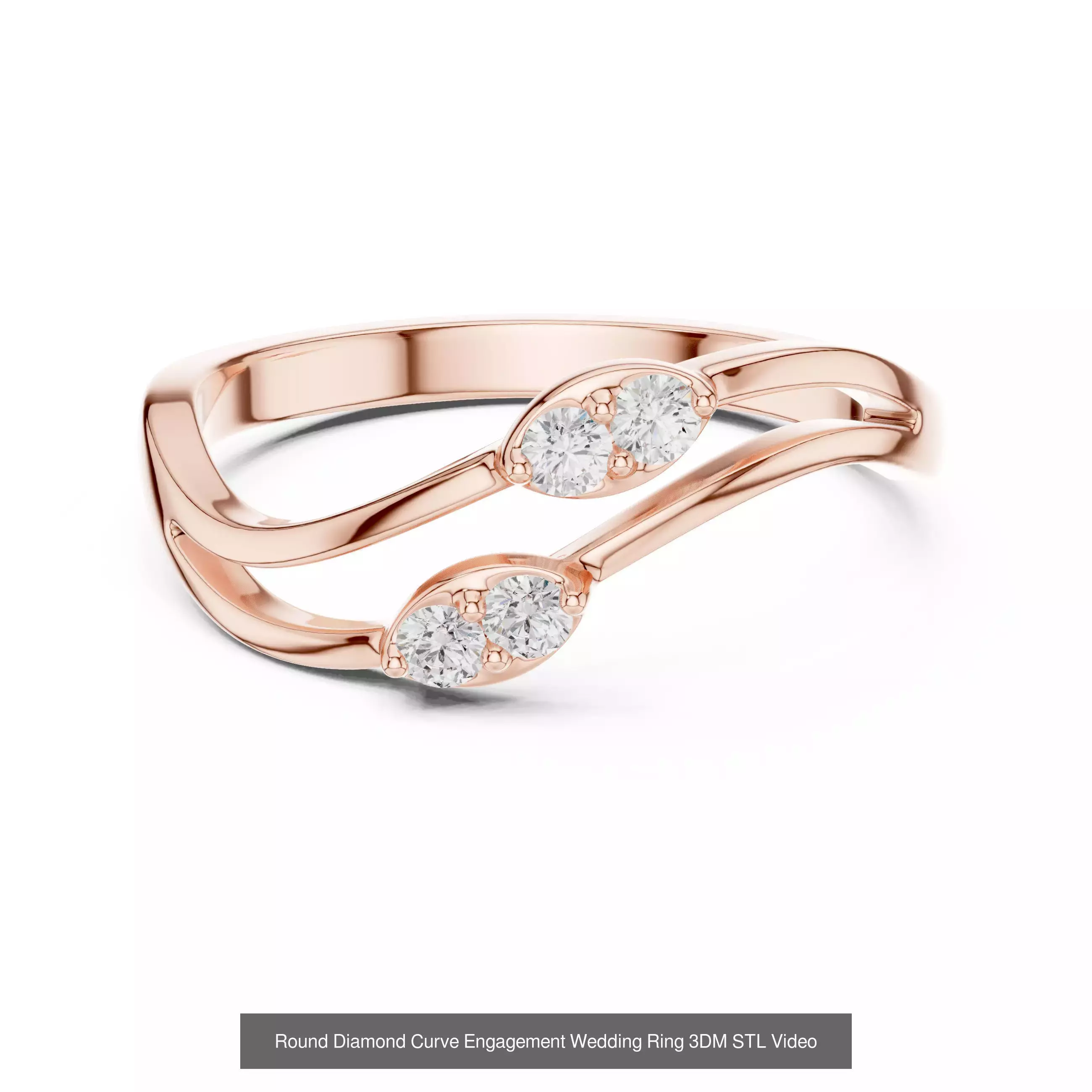 142 Tiny Diamond Stacking Band 3DM STL OBJ FBX 3 Color Video 3D Model Collection_35