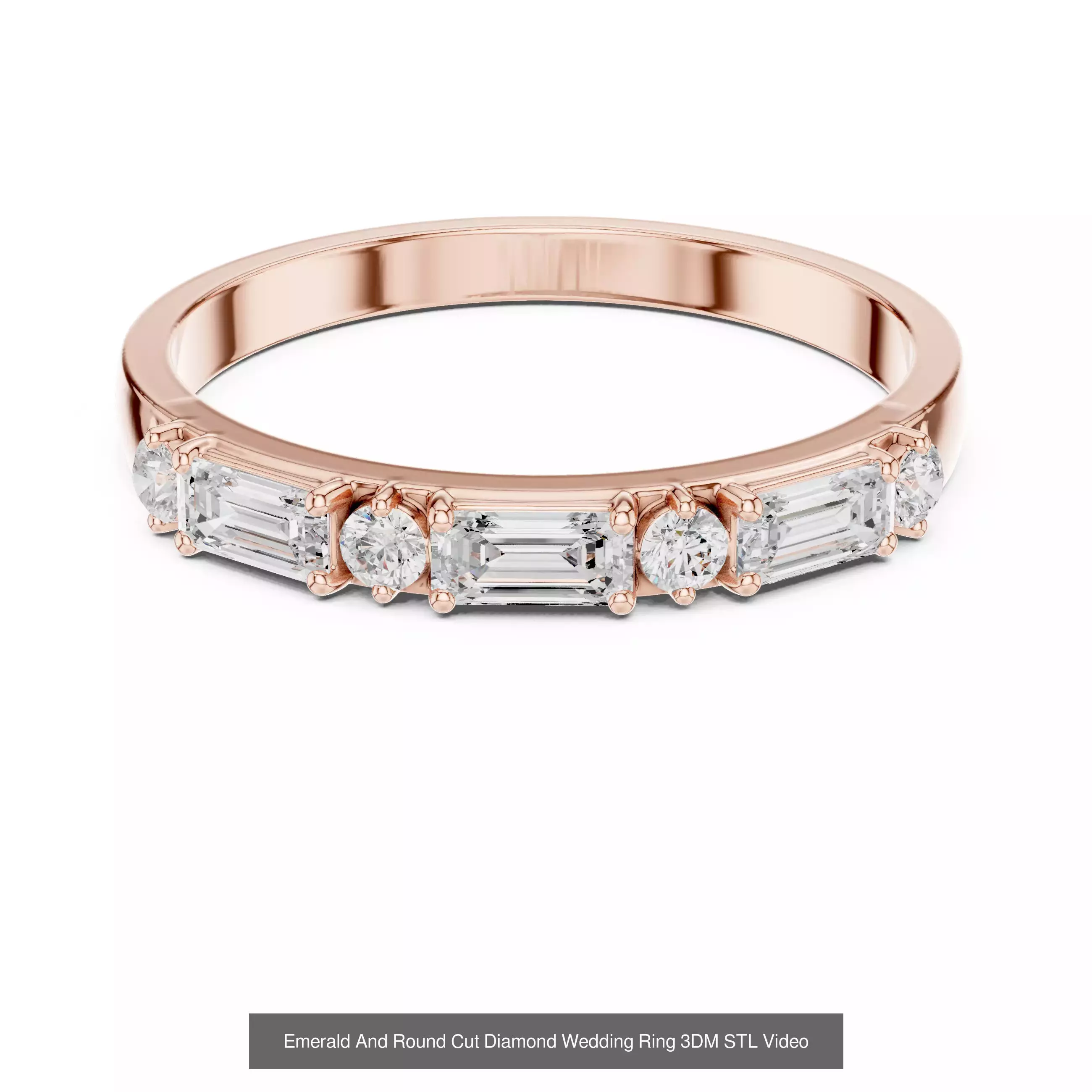 142 Tiny Diamond Stacking Band 3DM STL OBJ FBX 3 Color Video 3D Model Collection_73