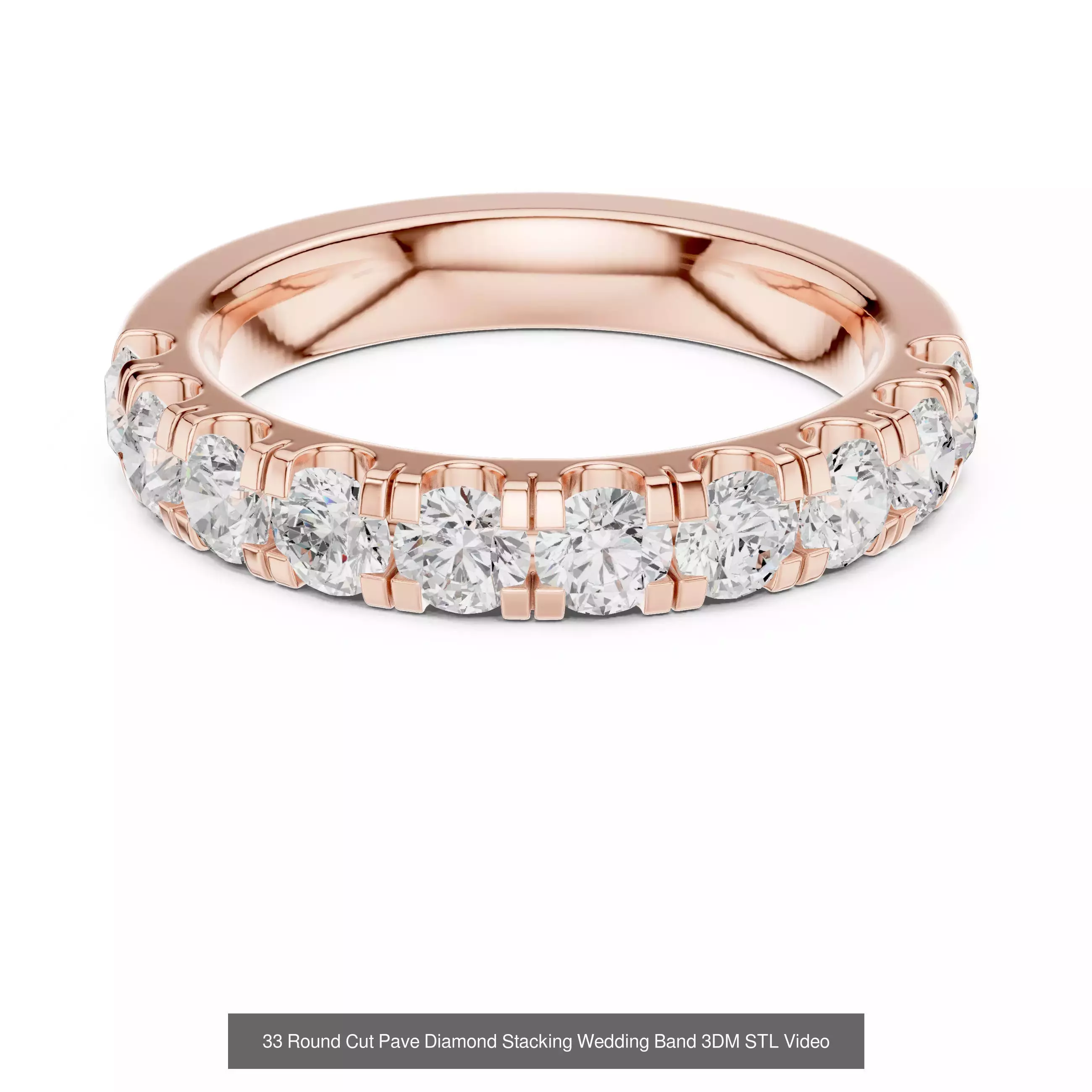 142 Tiny Diamond Stacking Band 3DM STL OBJ FBX 3 Color Video 3D Model Collection_137