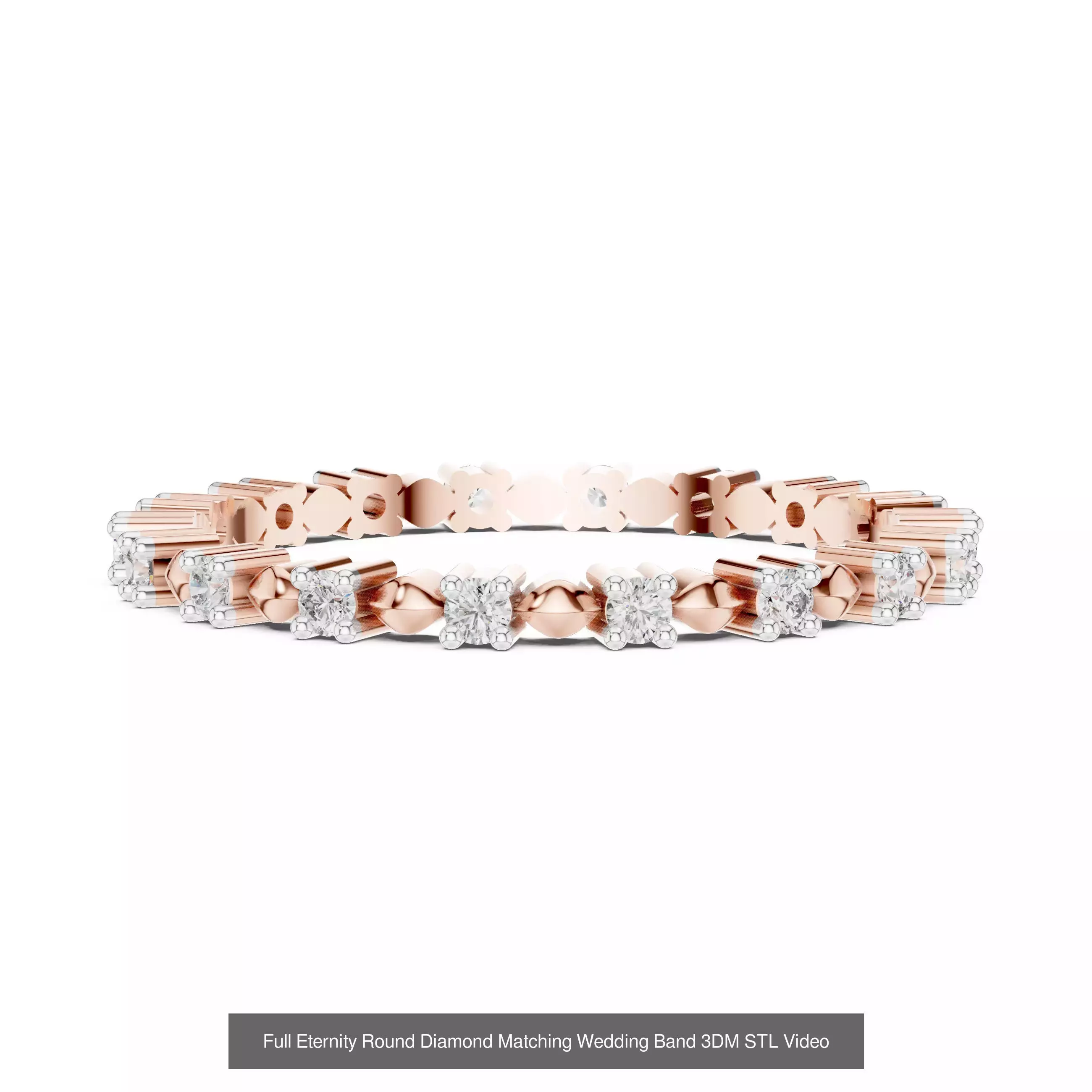 142 Tiny Diamond Stacking Band 3DM STL OBJ FBX 3 Color Video 3D Model Collection_24