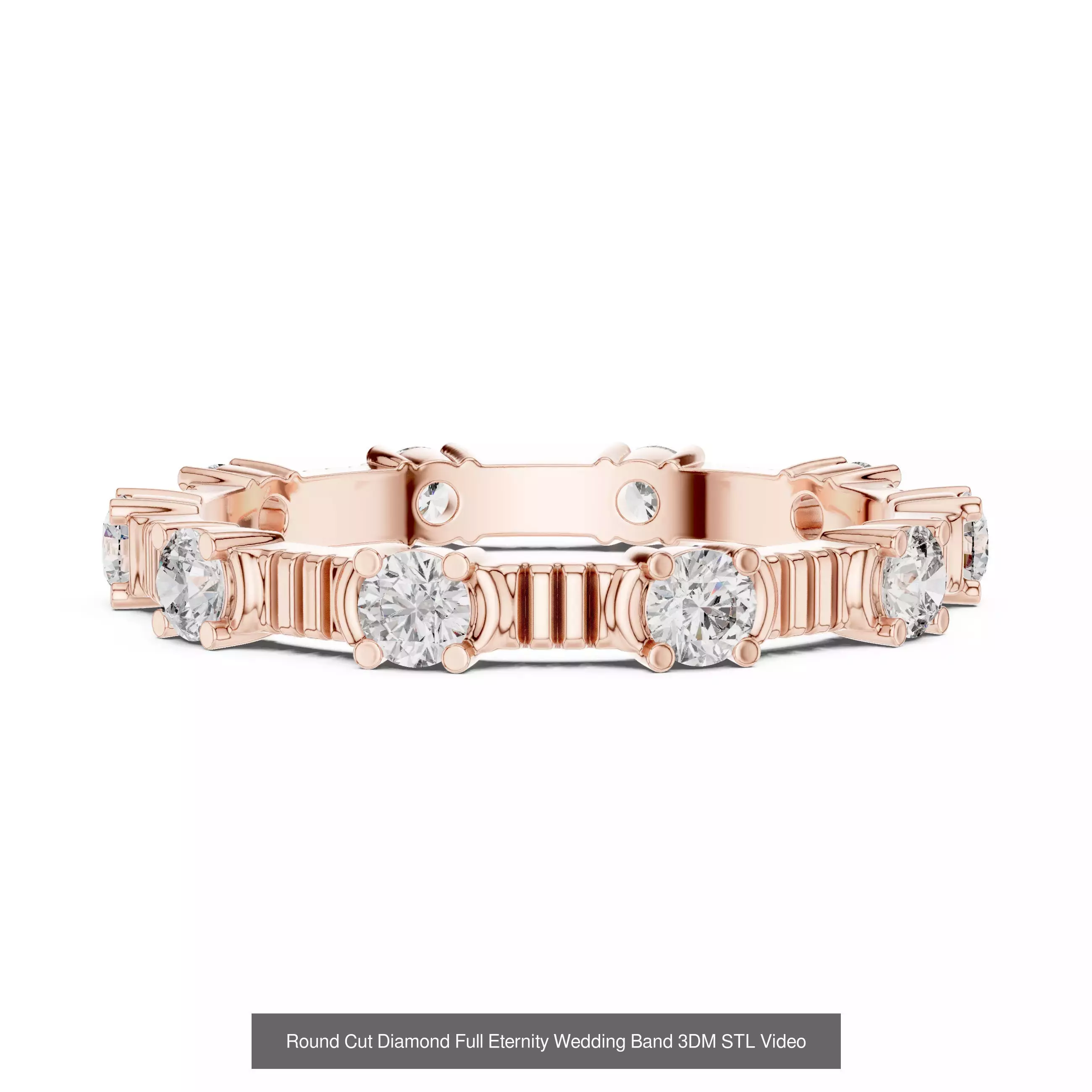 142 Tiny Diamond Stacking Band 3DM STL OBJ FBX 3 Color Video 3D Model Collection_119