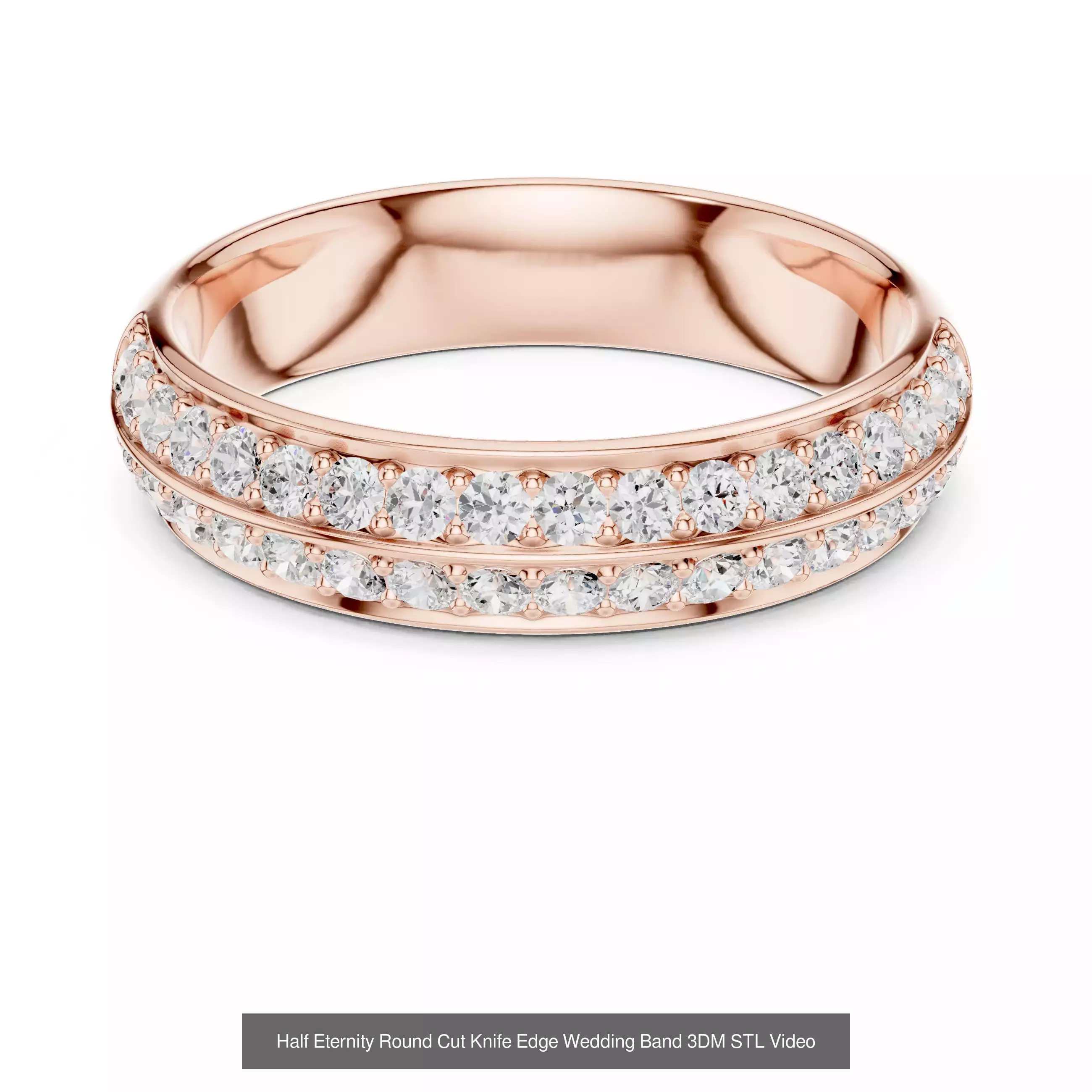 142 Tiny Diamond Stacking Band 3DM STL OBJ FBX 3 Color Video 3D Model Collection_132