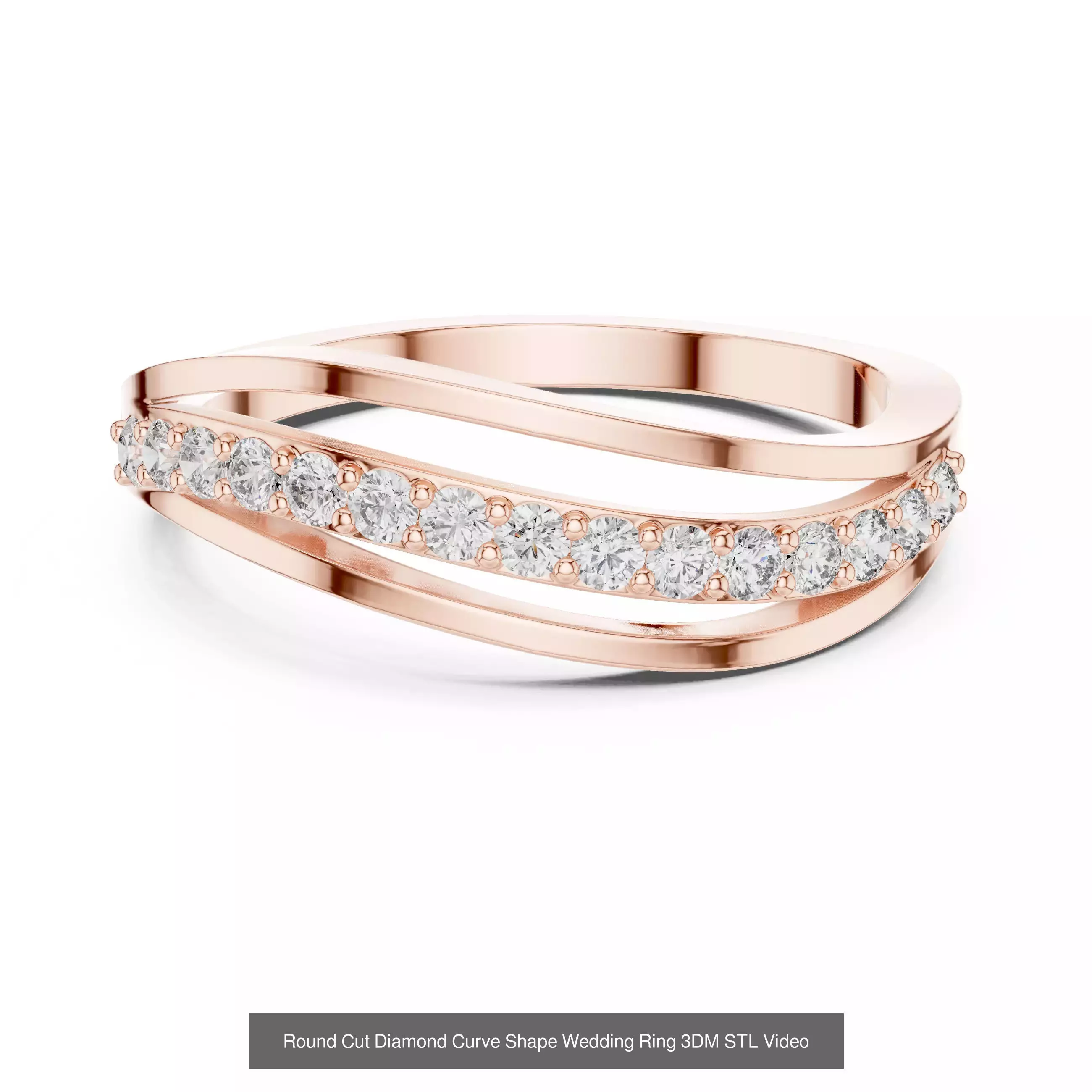 142 Tiny Diamond Stacking Band 3DM STL OBJ FBX 3 Color Video 3D Model Collection_98