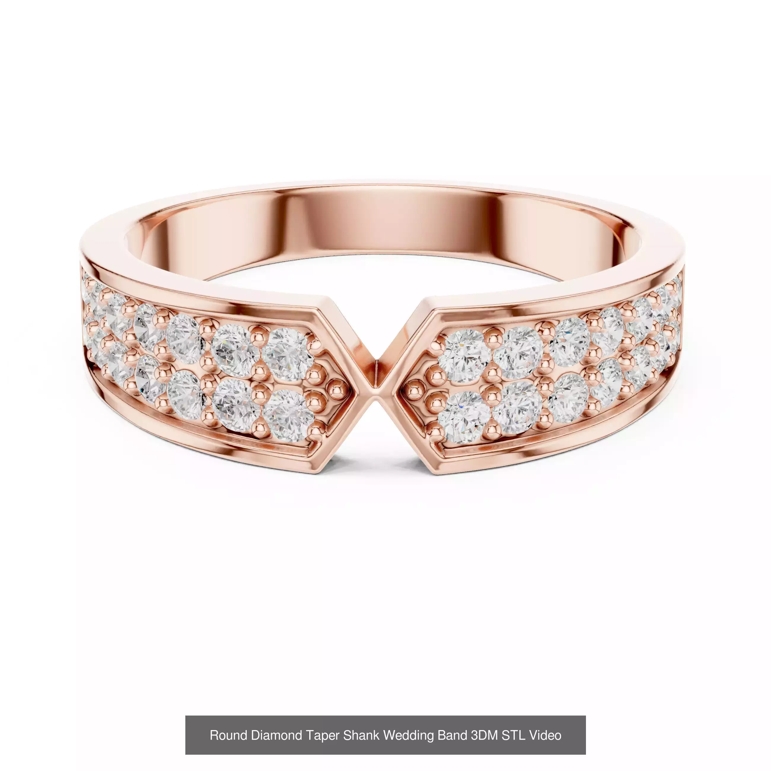 142 Tiny Diamond Stacking Band 3DM STL OBJ FBX 3 Color Video 3D Model Collection_127