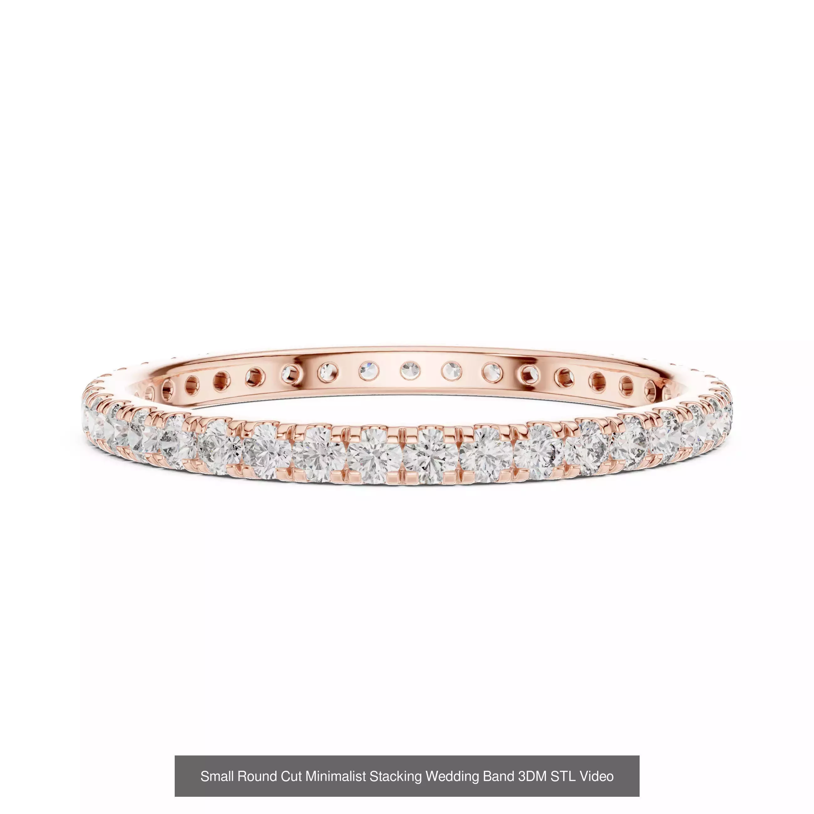 142 Tiny Diamond Stacking Band 3DM STL OBJ FBX 3 Color Video 3D Model Collection_109