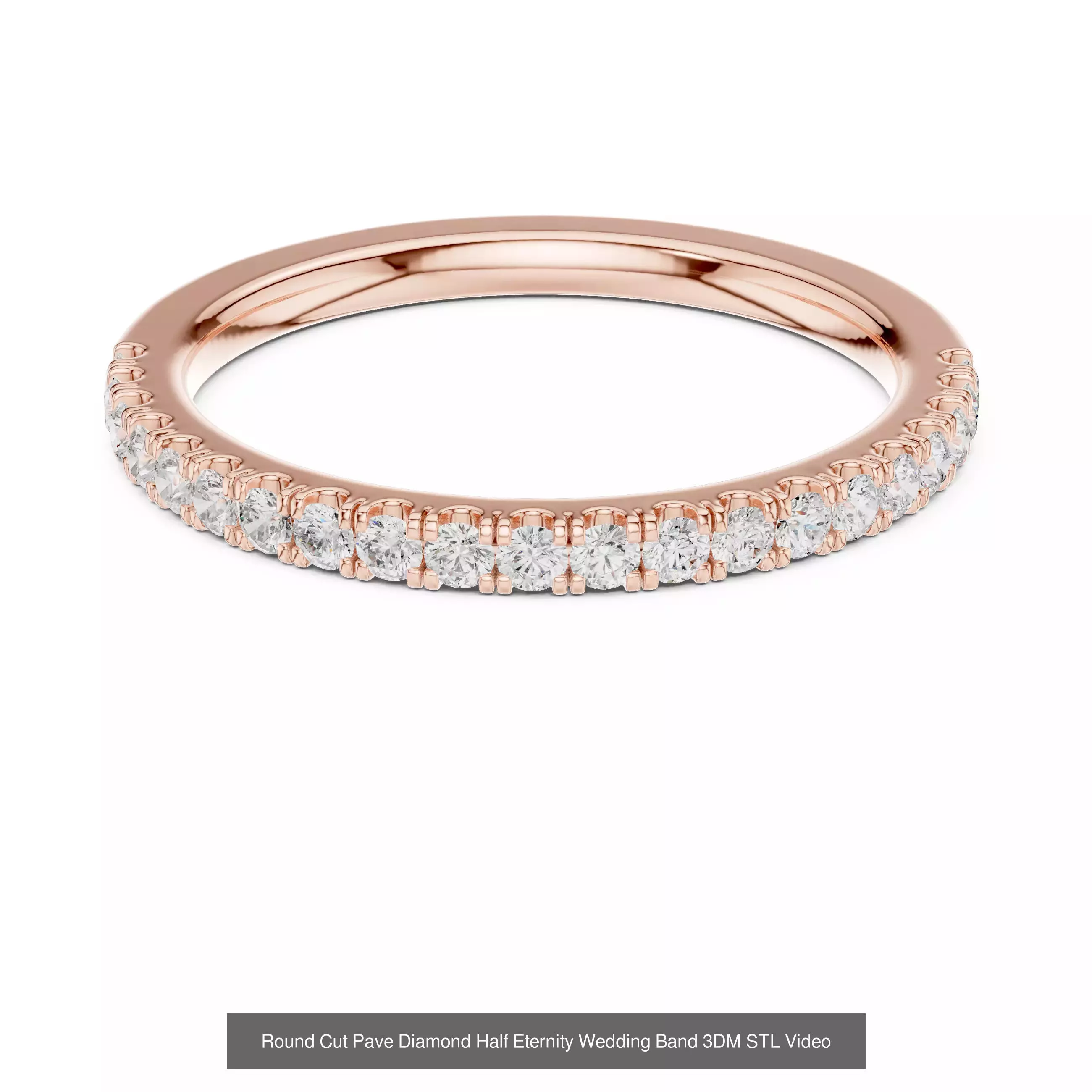 142 Tiny Diamond Stacking Band 3DM STL OBJ FBX 3 Color Video 3D Model Collection_135