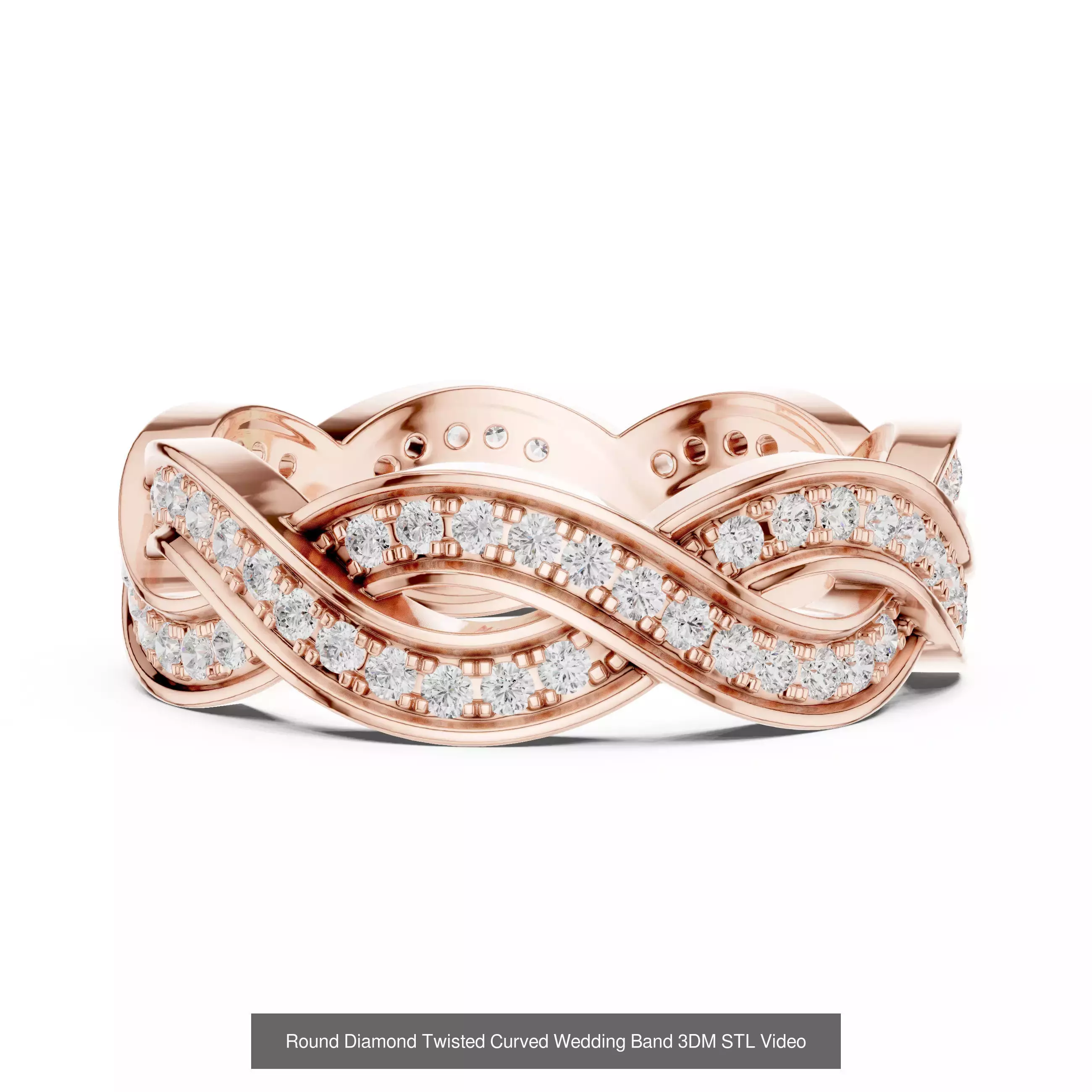 142 Tiny Diamond Stacking Band 3DM STL OBJ FBX 3 Color Video 3D Model Collection_128