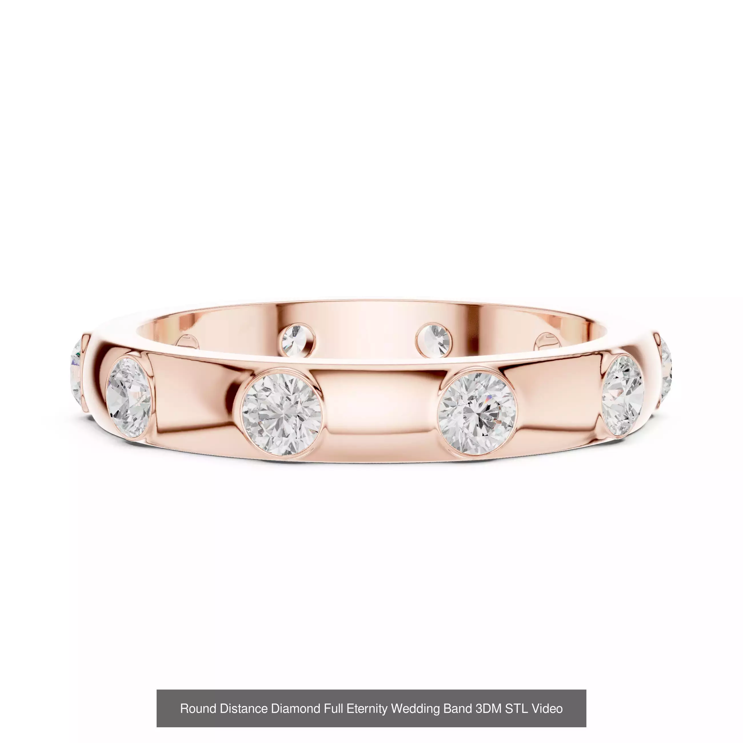 142 Tiny Diamond Stacking Band 3DM STL OBJ FBX 3 Color Video 3D Model Collection_77