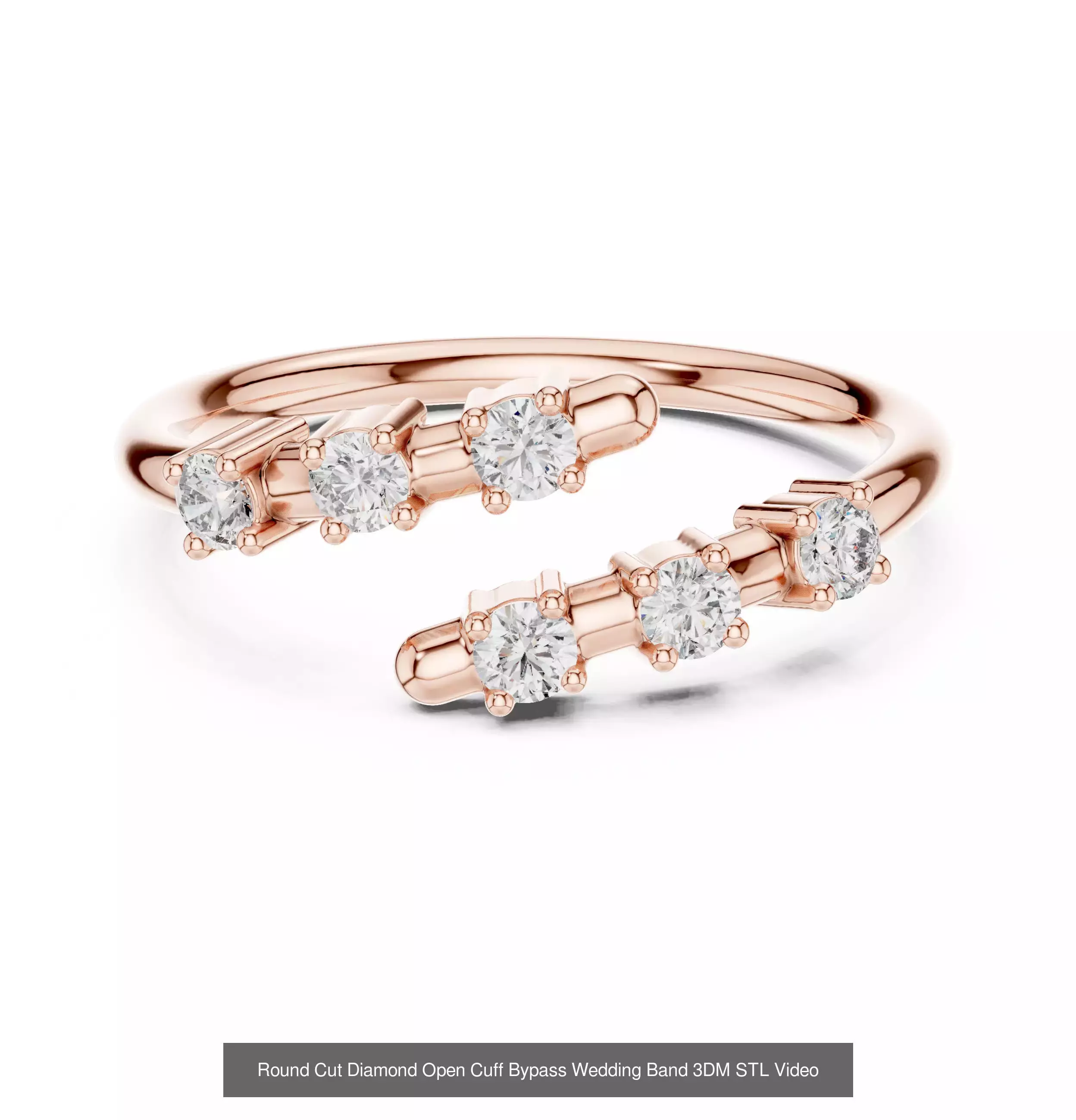 142 Tiny Diamond Stacking Band 3DM STL OBJ FBX 3 Color Video 3D Model Collection_66