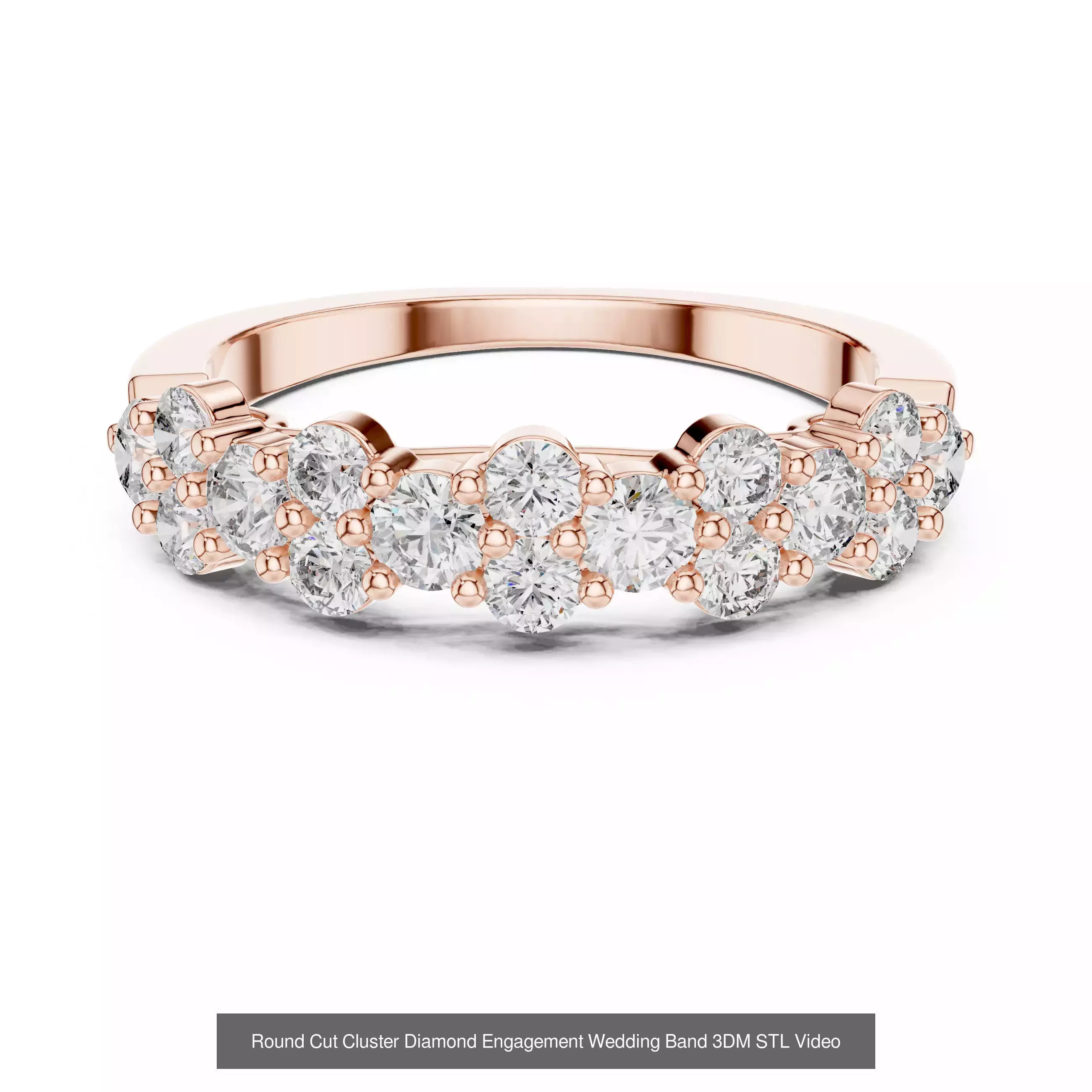 142 Tiny Diamond Stacking Band 3DM STL OBJ FBX 3 Color Video 3D Model Collection_51