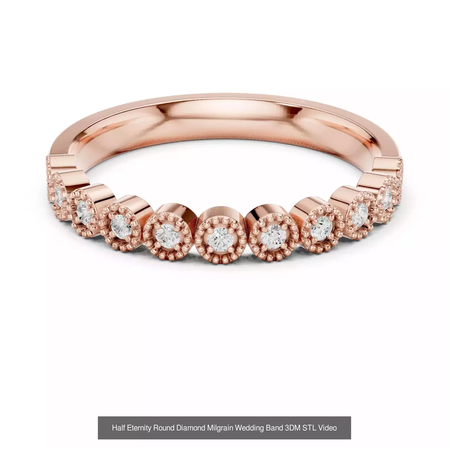 142 Tiny Diamond Stacking Band 3DM STL OBJ FBX 3 Color Video 3D Model Collection_30