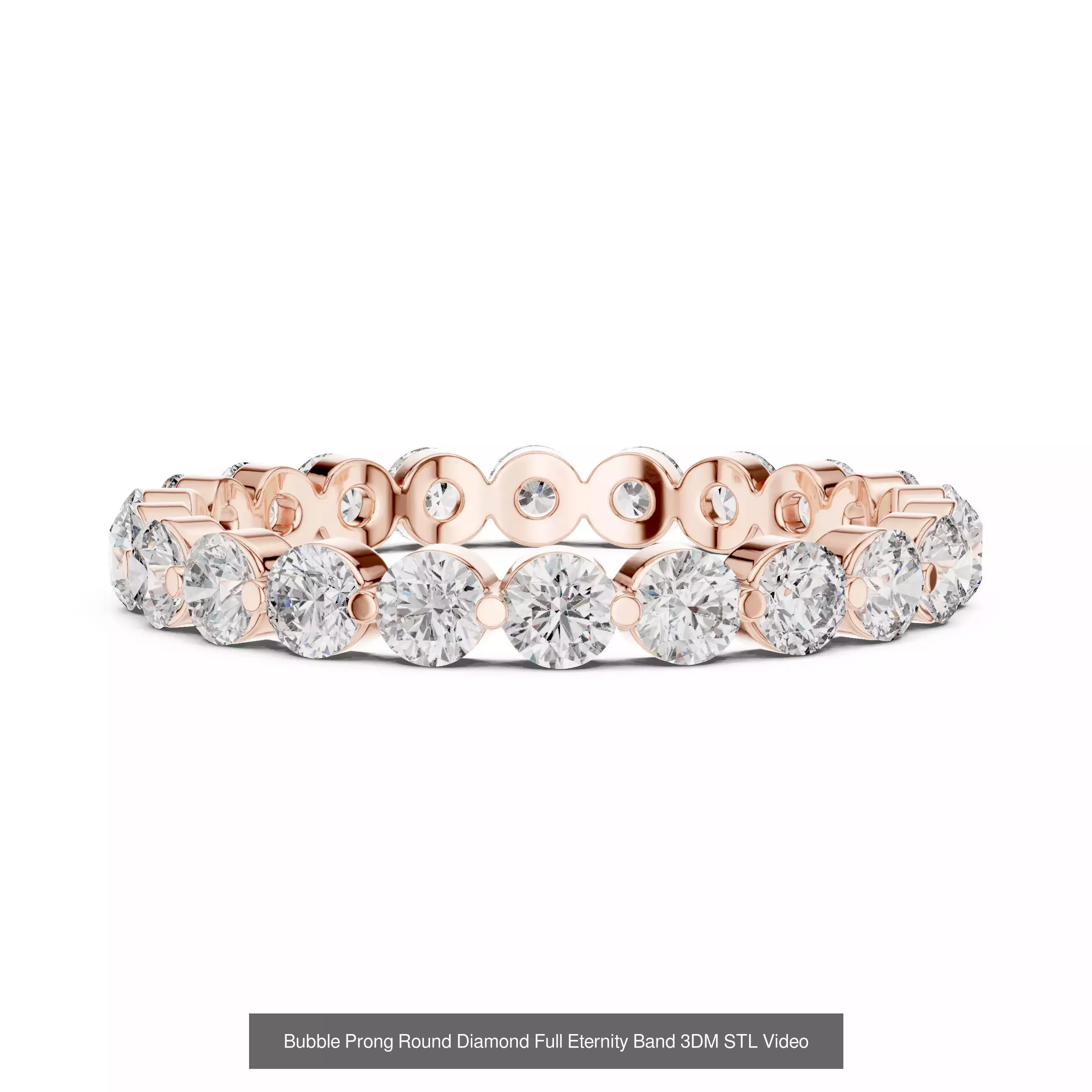 142 Tiny Diamond Stacking Band 3DM STL OBJ FBX 3 Color Video 3D Model Collection_111