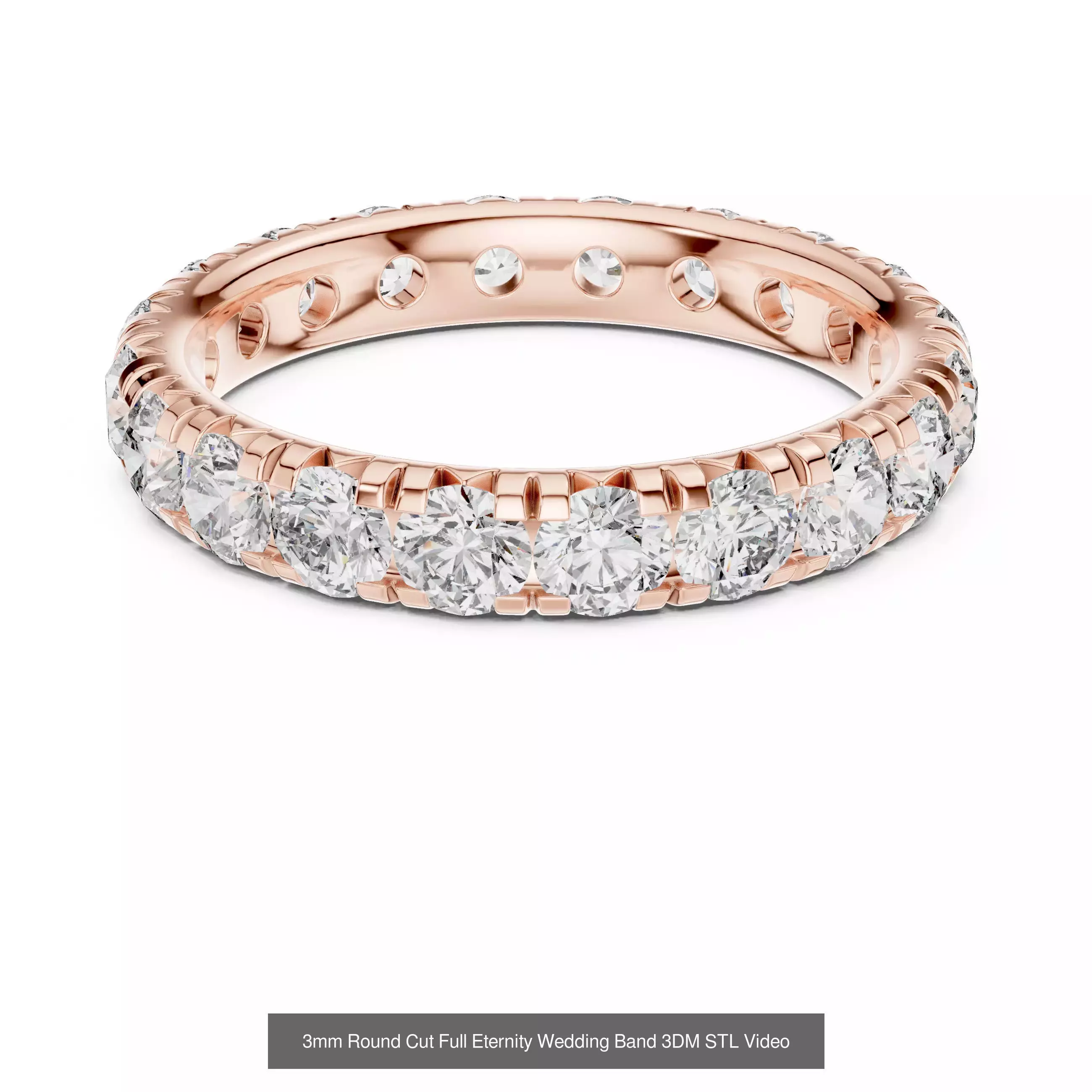 142 Tiny Diamond Stacking Band 3DM STL OBJ FBX 3 Color Video 3D Model Collection_105