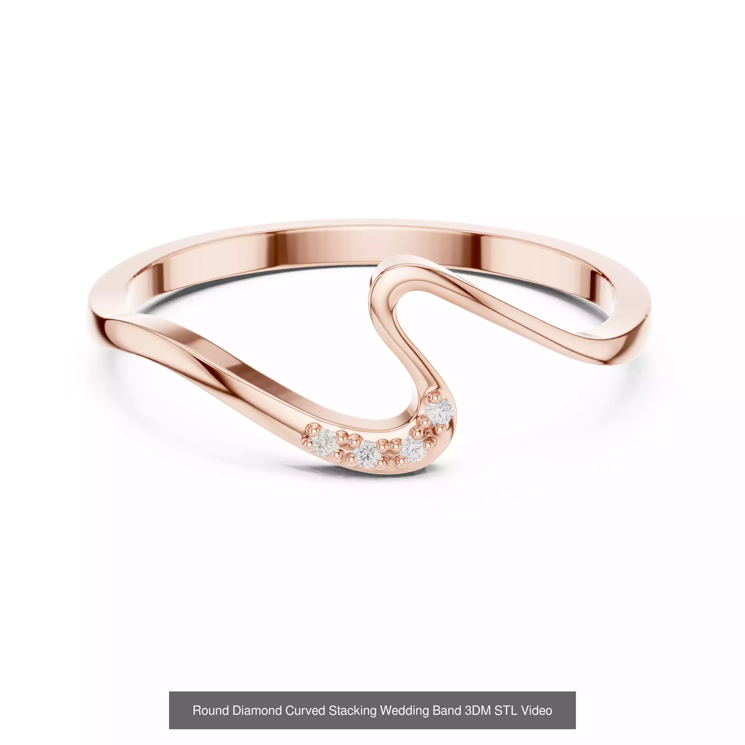 142 Tiny Diamond Stacking Band 3DM STL OBJ FBX 3 Color Video 3D Model Collection_61