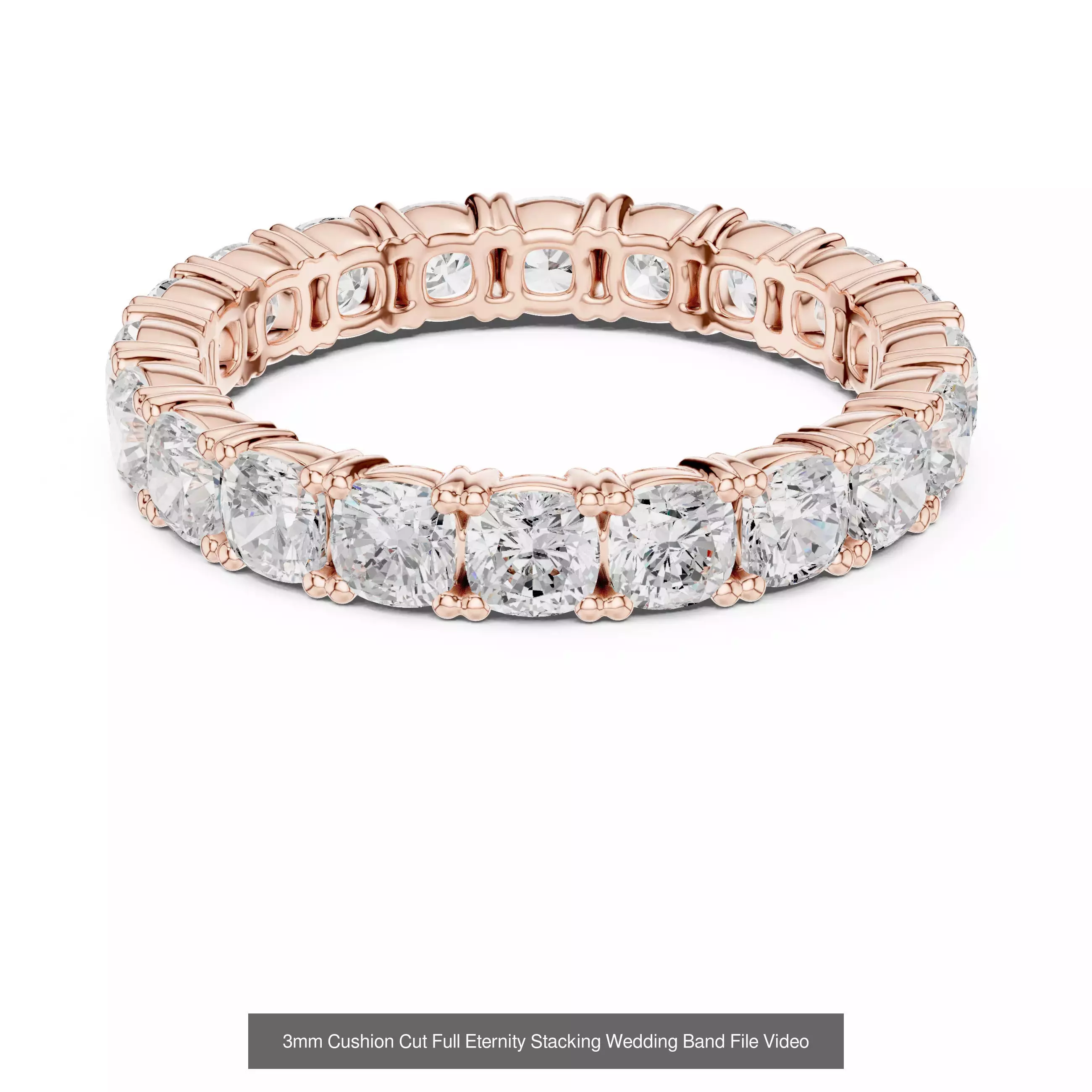 142 Tiny Diamond Stacking Band 3DM STL OBJ FBX 3 Color Video 3D Model Collection_152