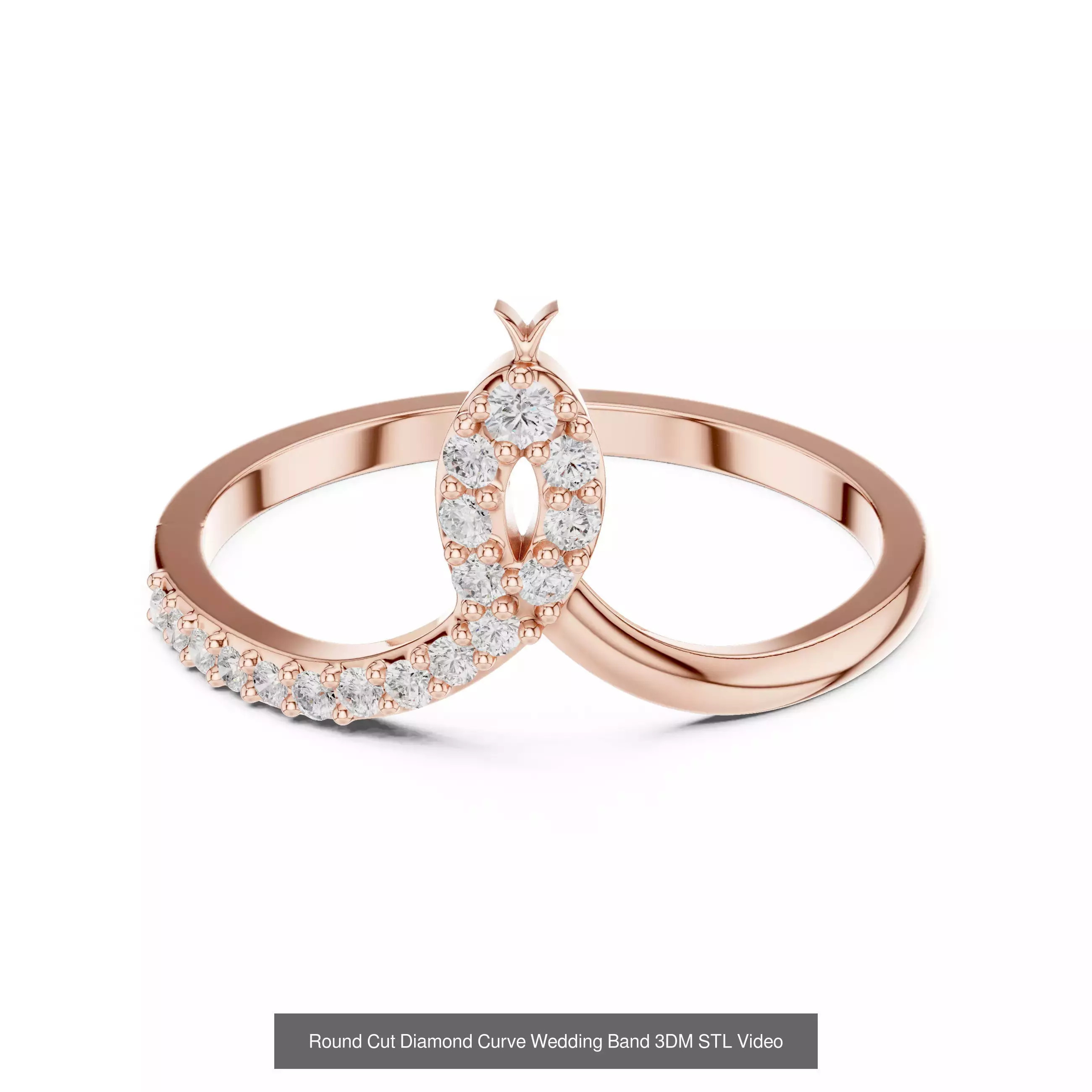 142 Tiny Diamond Stacking Band 3DM STL OBJ FBX 3 Color Video 3D Model Collection_64