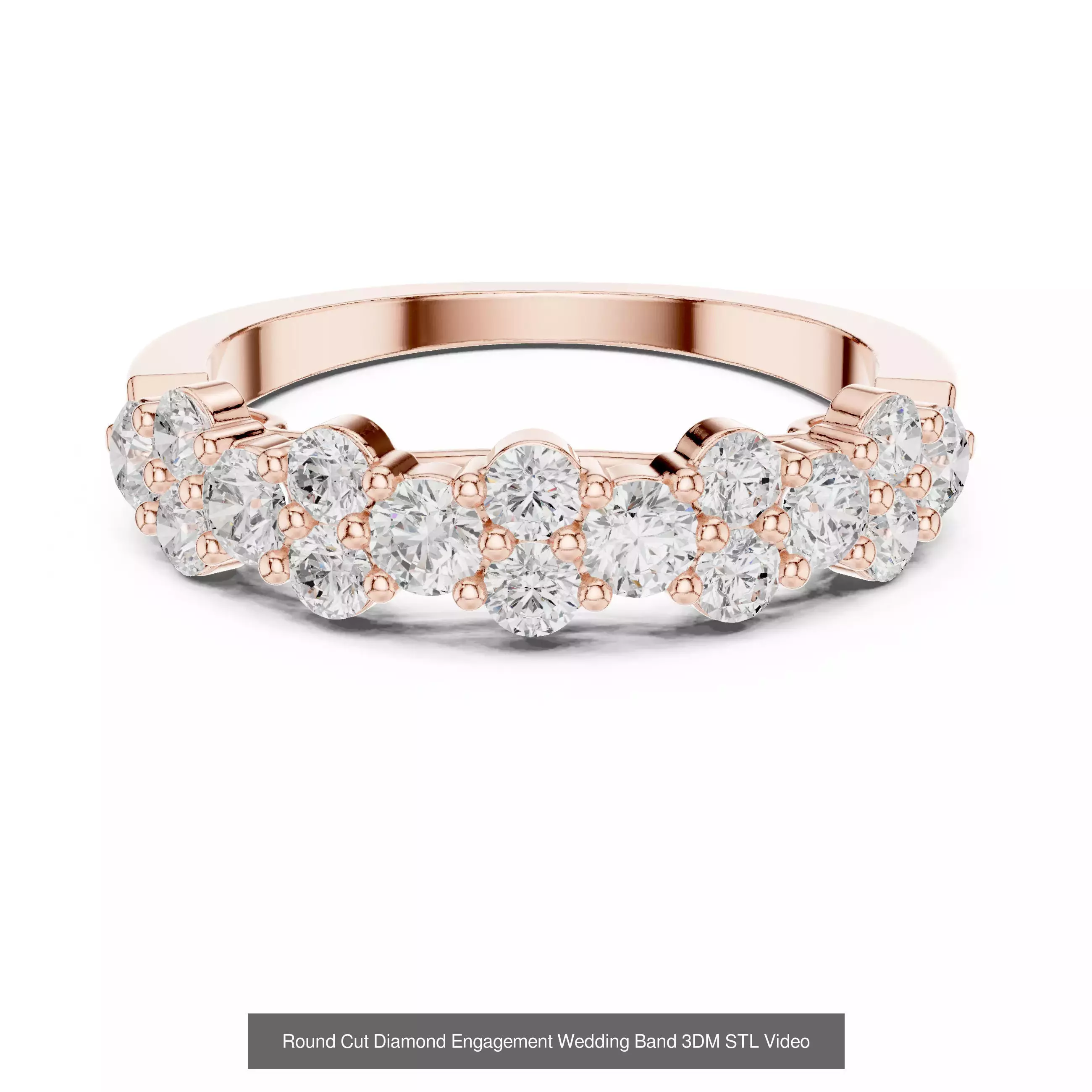 142 Tiny Diamond Stacking Band 3DM STL OBJ FBX 3 Color Video 3D Model Collection_94