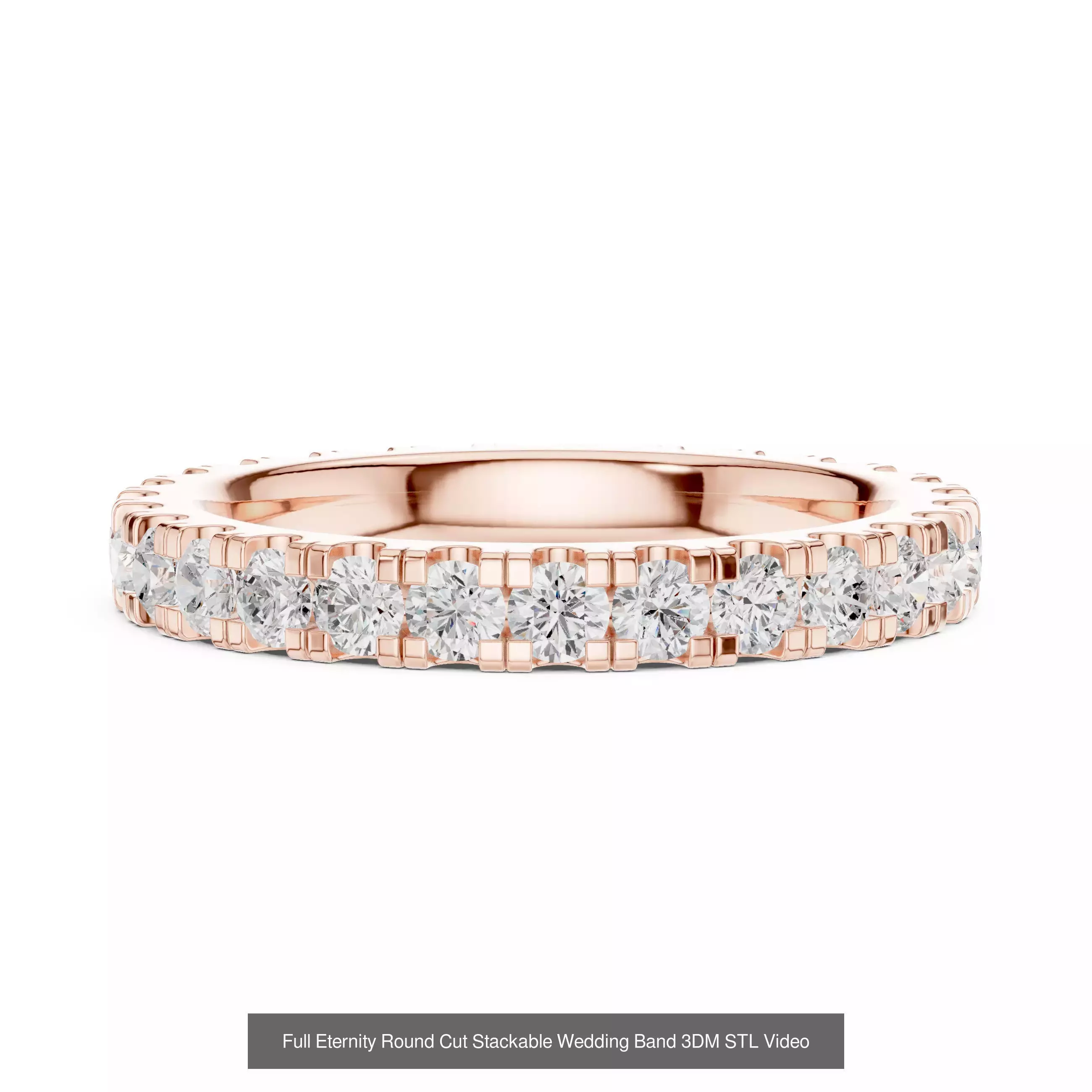 142 Tiny Diamond Stacking Band 3DM STL OBJ FBX 3 Color Video 3D Model Collection_143