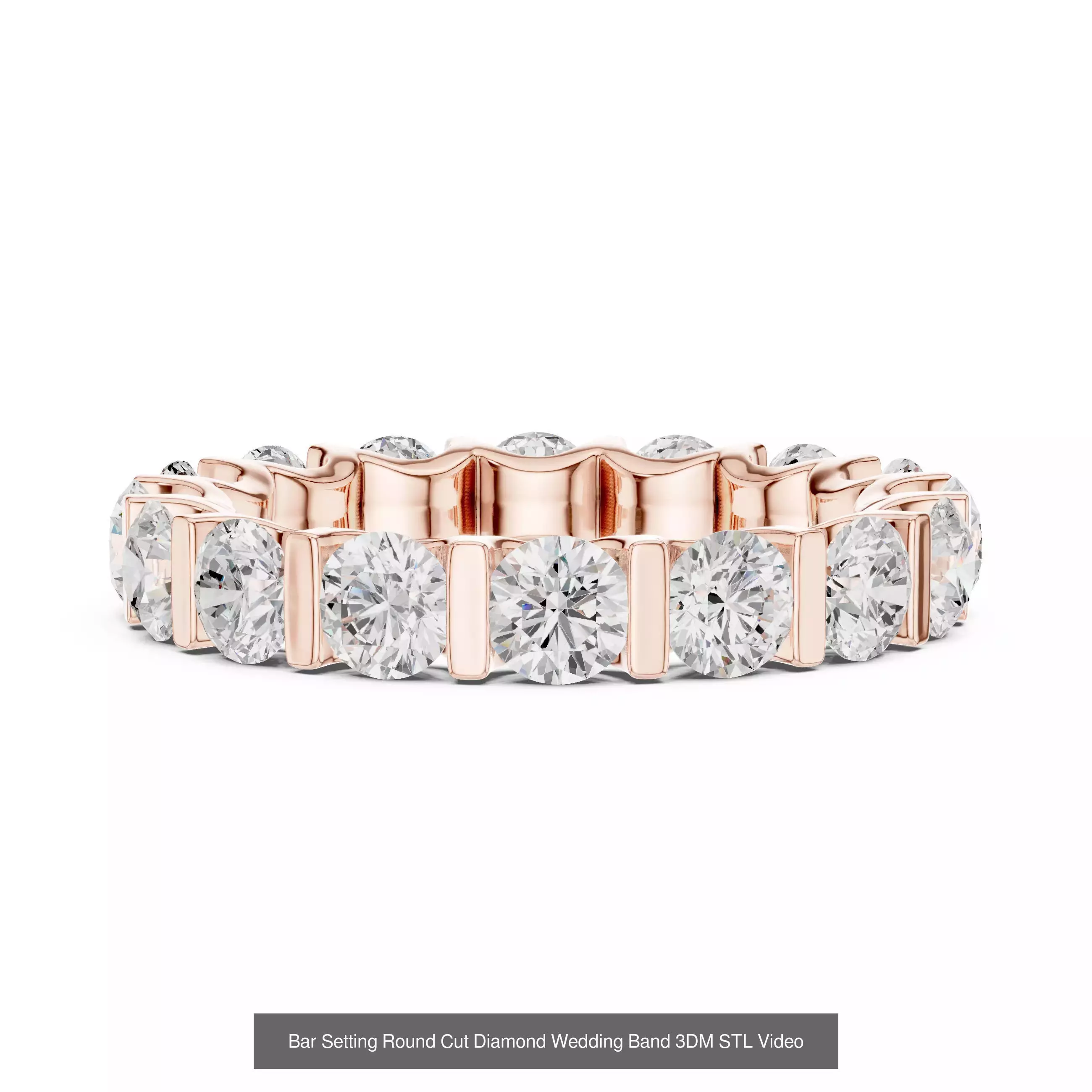 142 Tiny Diamond Stacking Band 3DM STL OBJ FBX 3 Color Video 3D Model Collection_129