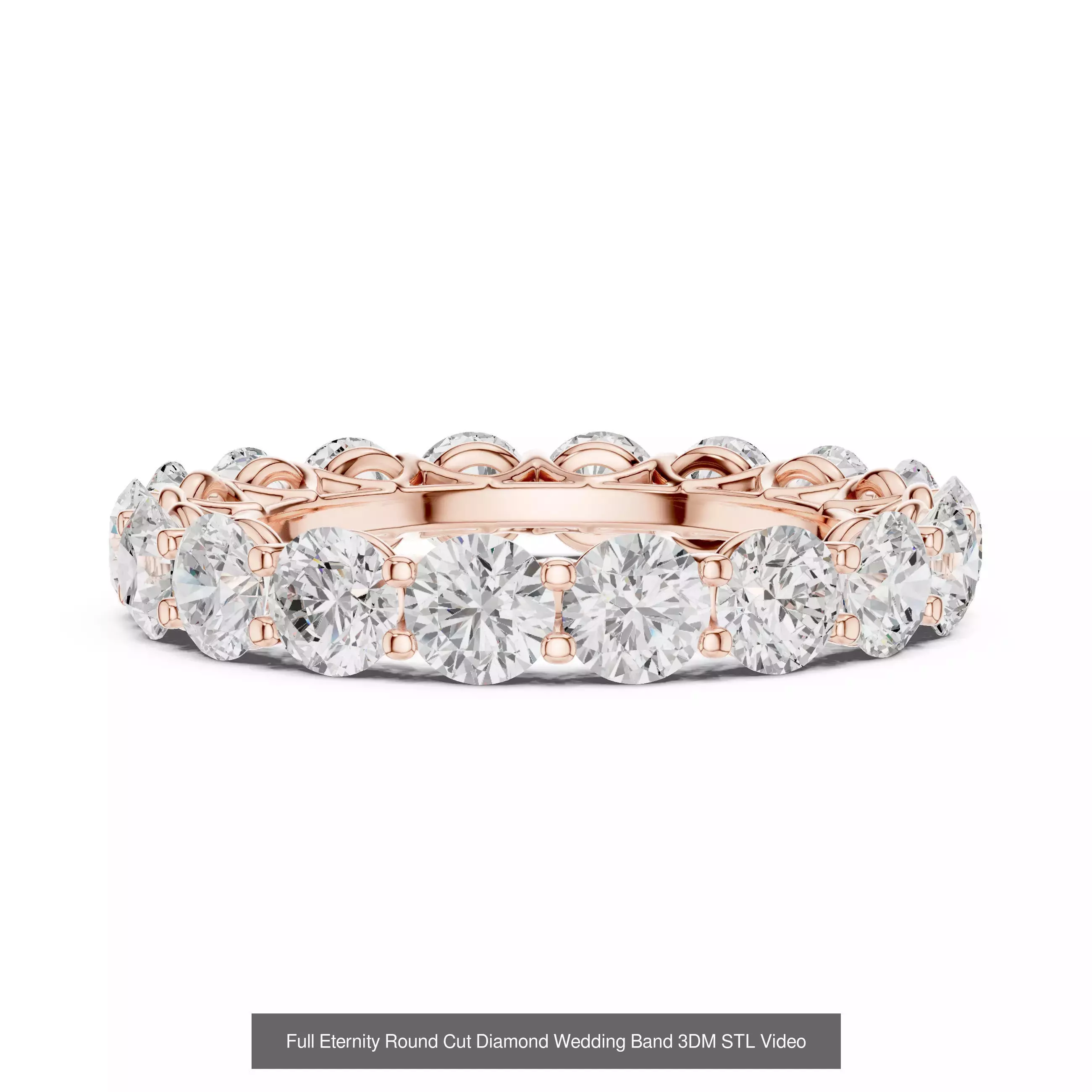 142 Tiny Diamond Stacking Band 3DM STL OBJ FBX 3 Color Video 3D Model Collection_55