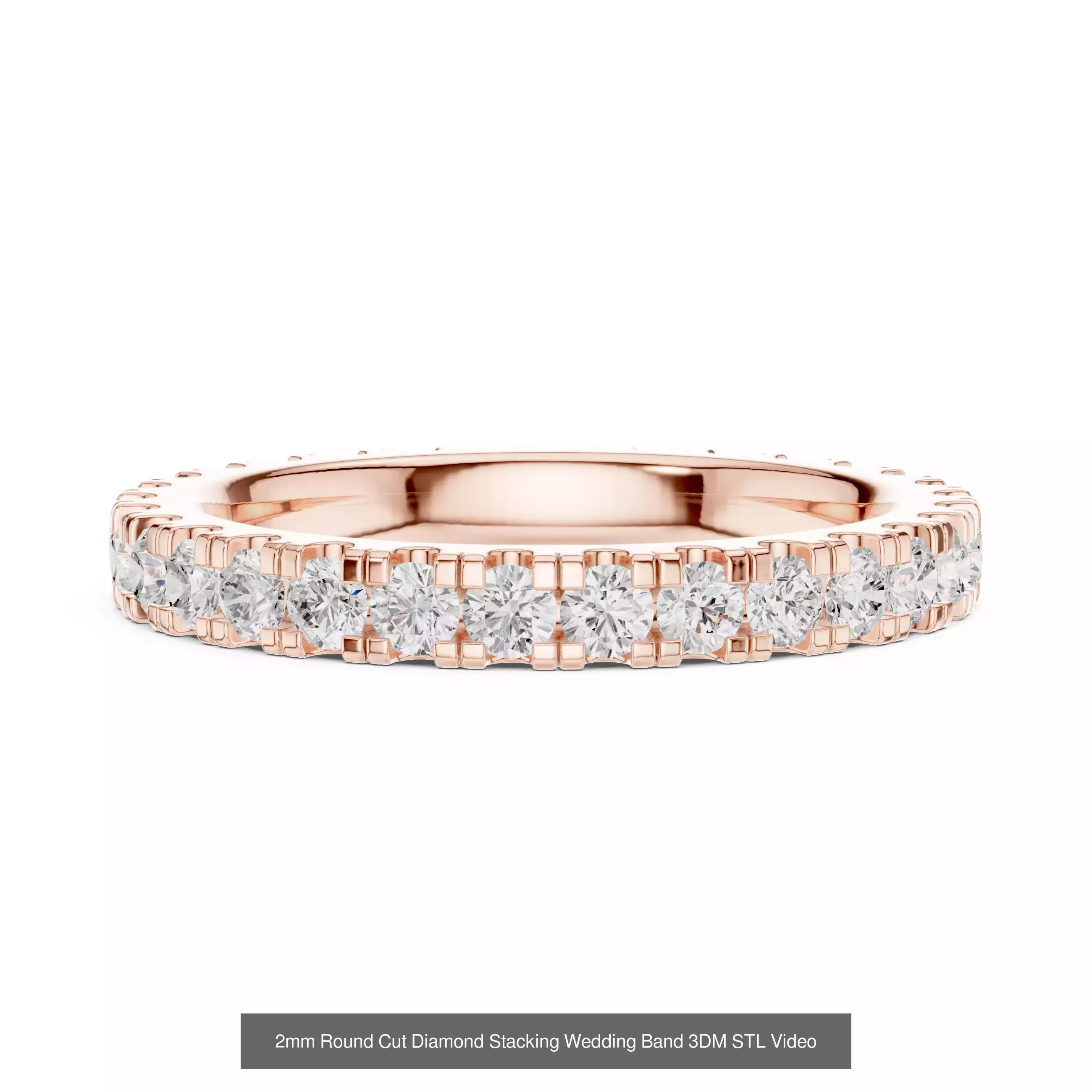 142 Tiny Diamond Stacking Band 3DM STL OBJ FBX 3 Color Video 3D Model Collection_142