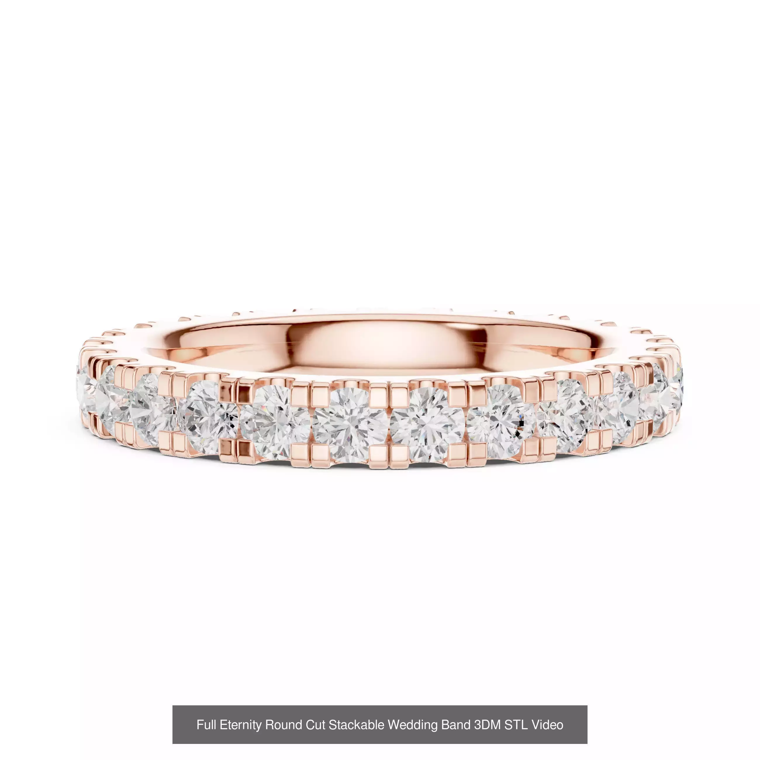 142 Tiny Diamond Stacking Band 3DM STL OBJ FBX 3 Color Video 3D Model Collection_144