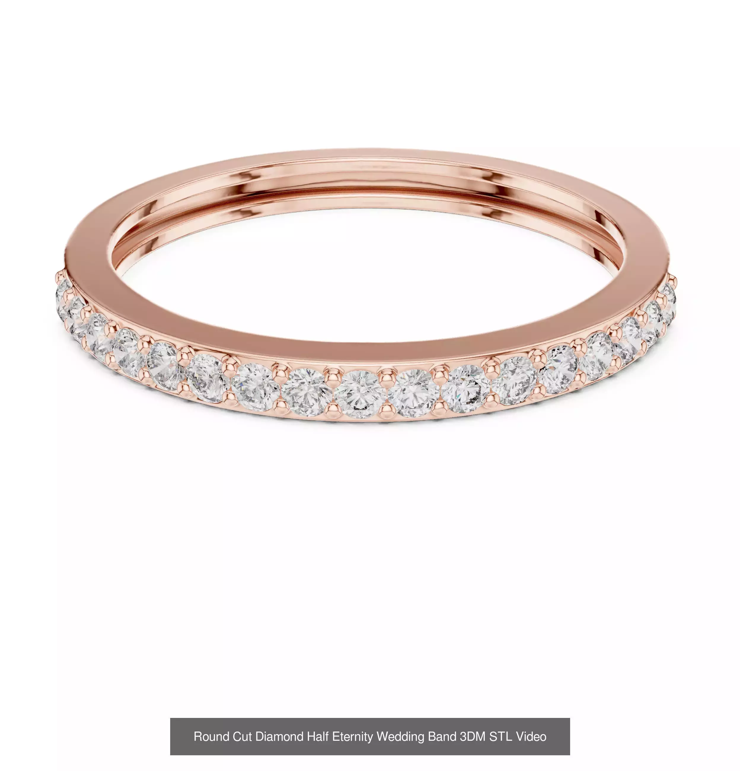 142 Tiny Diamond Stacking Band 3DM STL OBJ FBX 3 Color Video 3D Model Collection_70