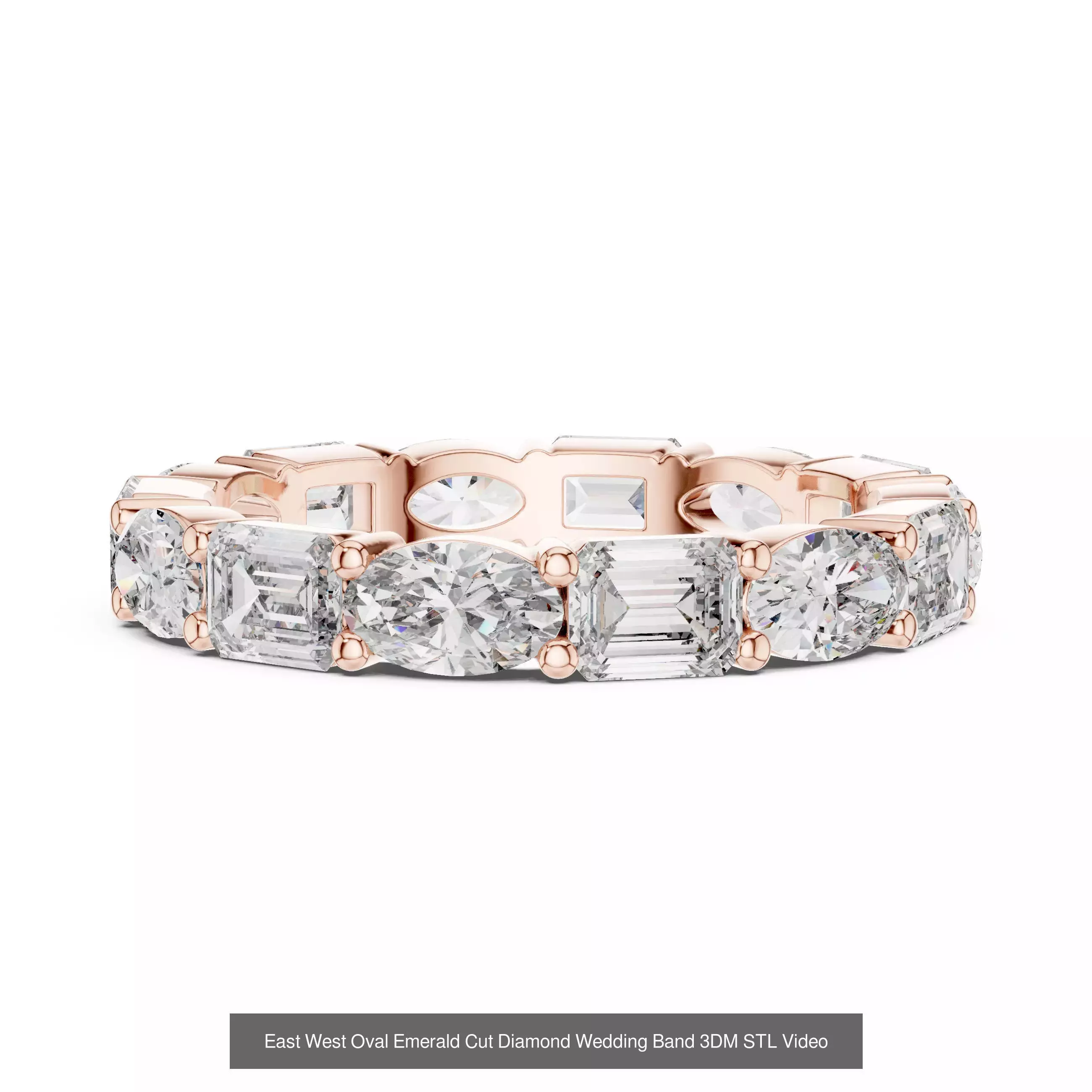 142 Tiny Diamond Stacking Band 3DM STL OBJ FBX 3 Color Video 3D Model Collection_95