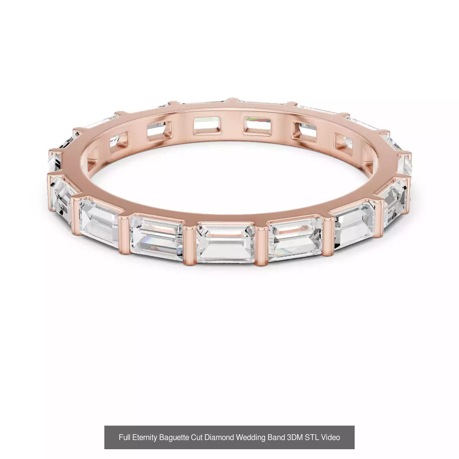 142 Tiny Diamond Stacking Band 3DM STL OBJ FBX 3 Color Video 3D Model Collection_44