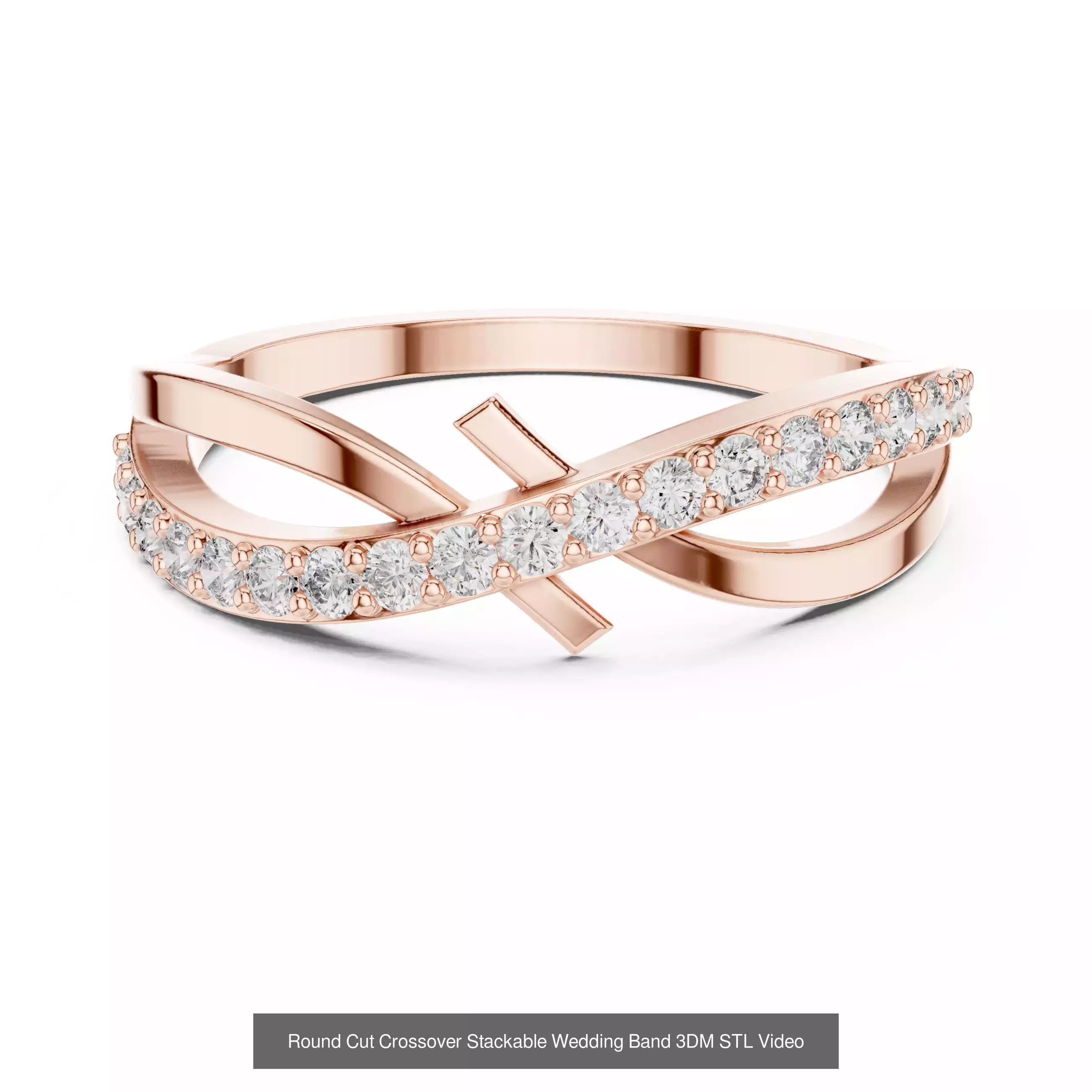 142 Tiny Diamond Stacking Band 3DM STL OBJ FBX 3 Color Video 3D Model Collection_97