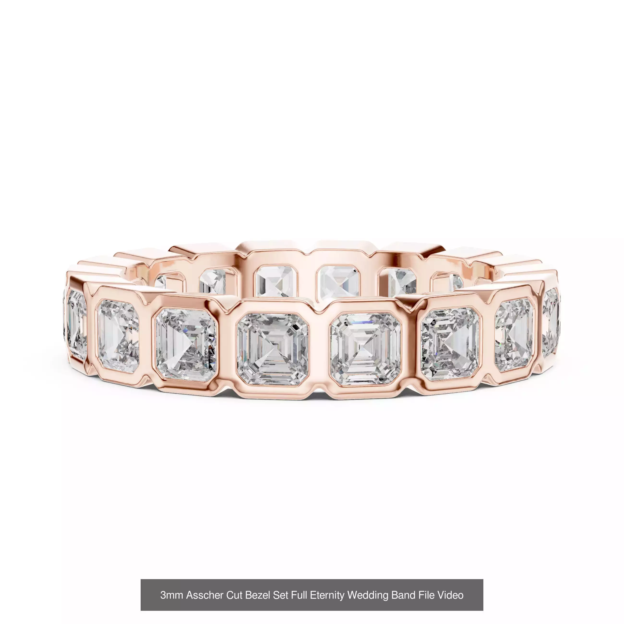 142 Tiny Diamond Stacking Band 3DM STL OBJ FBX 3 Color Video 3D Model Collection_113