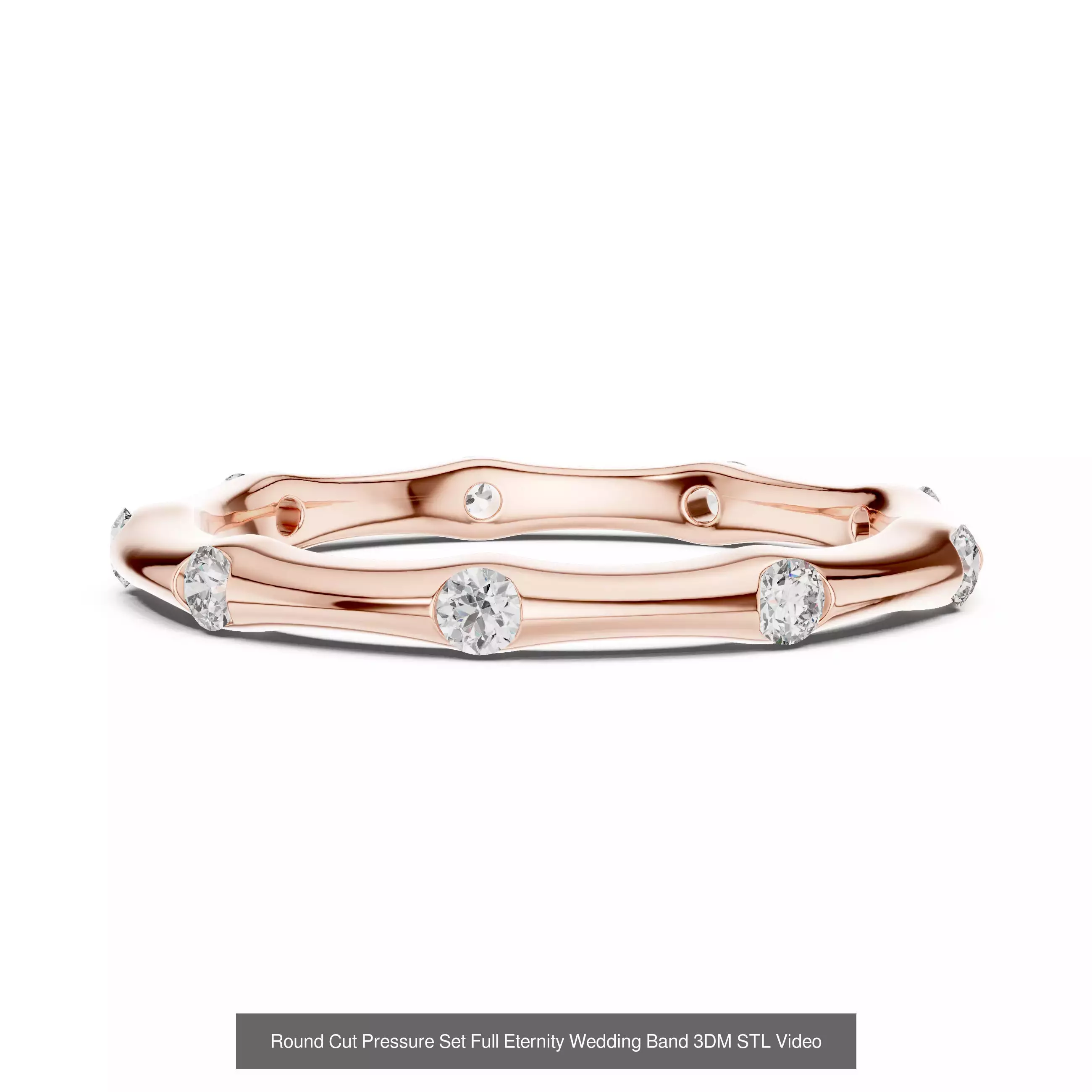 142 Tiny Diamond Stacking Band 3DM STL OBJ FBX 3 Color Video 3D Model Collection_49