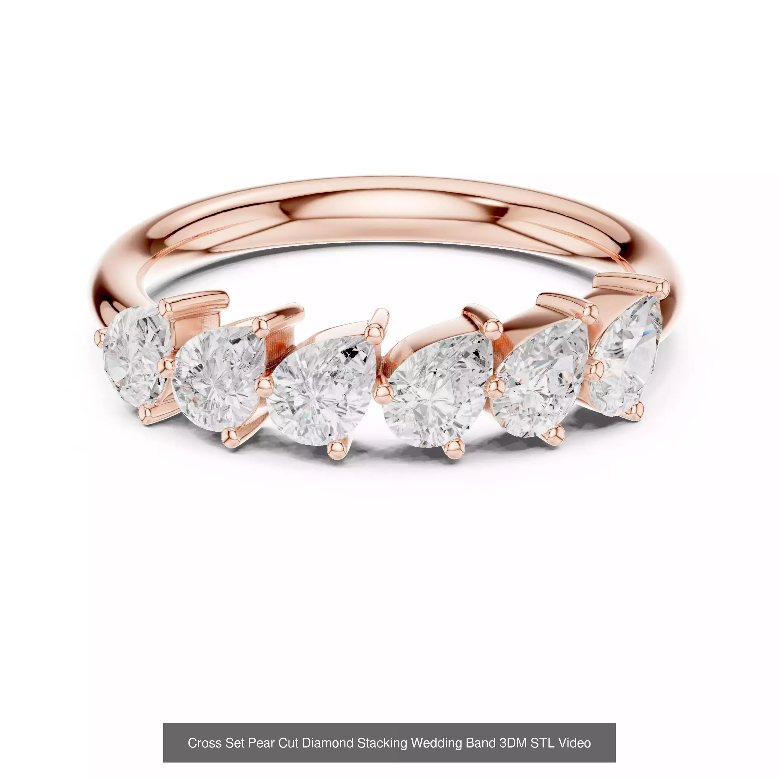 142 Tiny Diamond Stacking Band 3DM STL OBJ FBX 3 Color Video 3D Model Collection_134