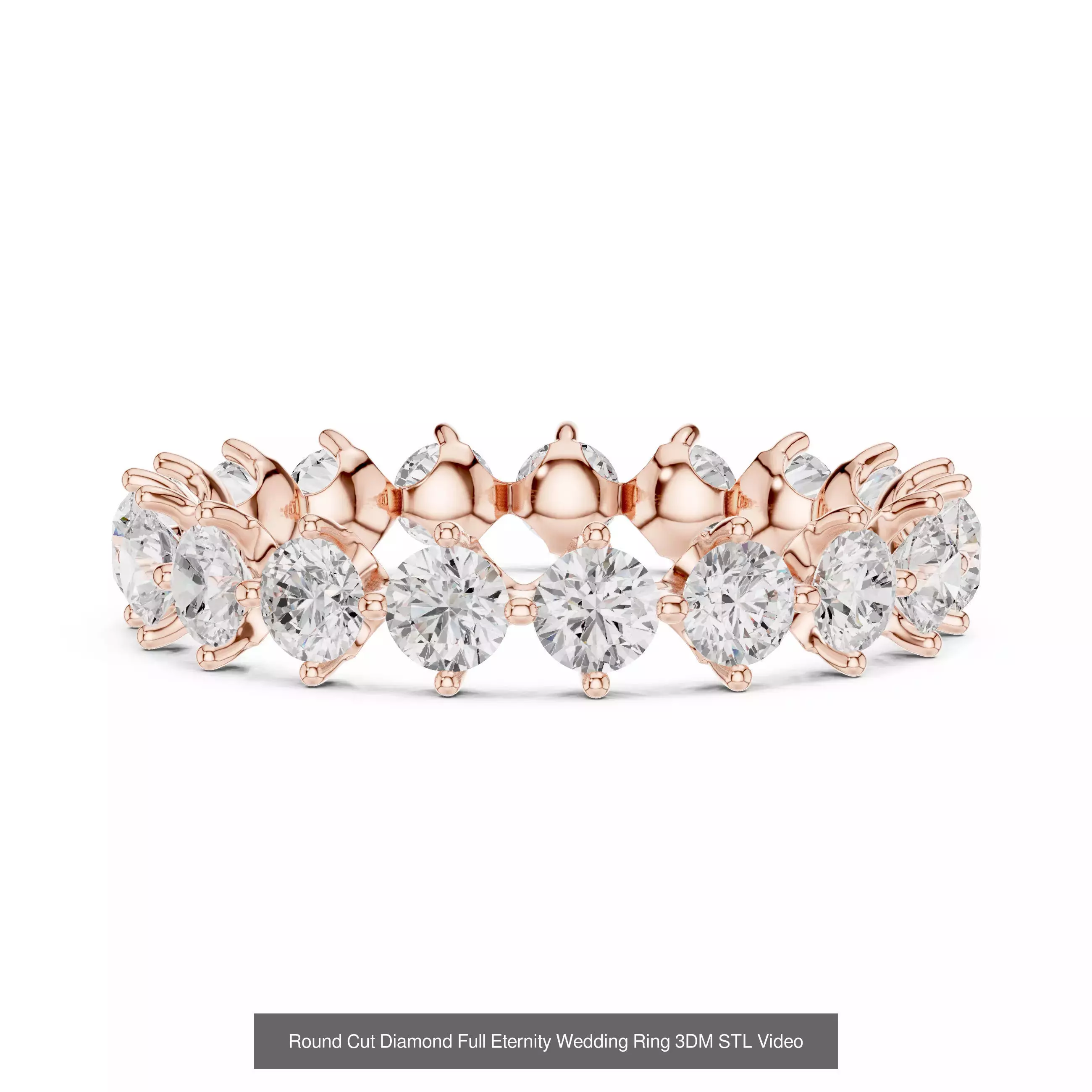 142 Tiny Diamond Stacking Band 3DM STL OBJ FBX 3 Color Video 3D Model Collection_79