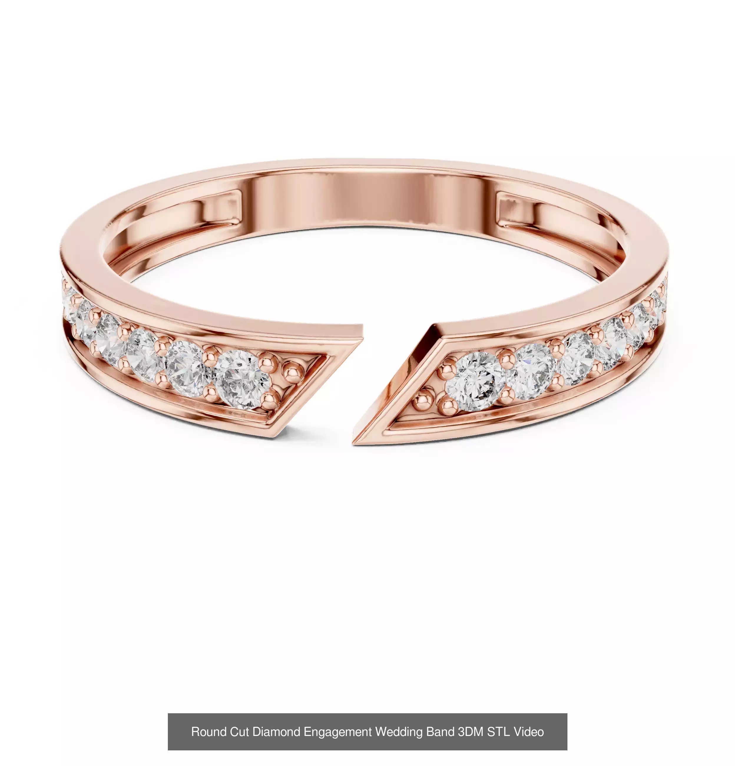 142 Tiny Diamond Stacking Band 3DM STL OBJ FBX 3 Color Video 3D Model Collection_75