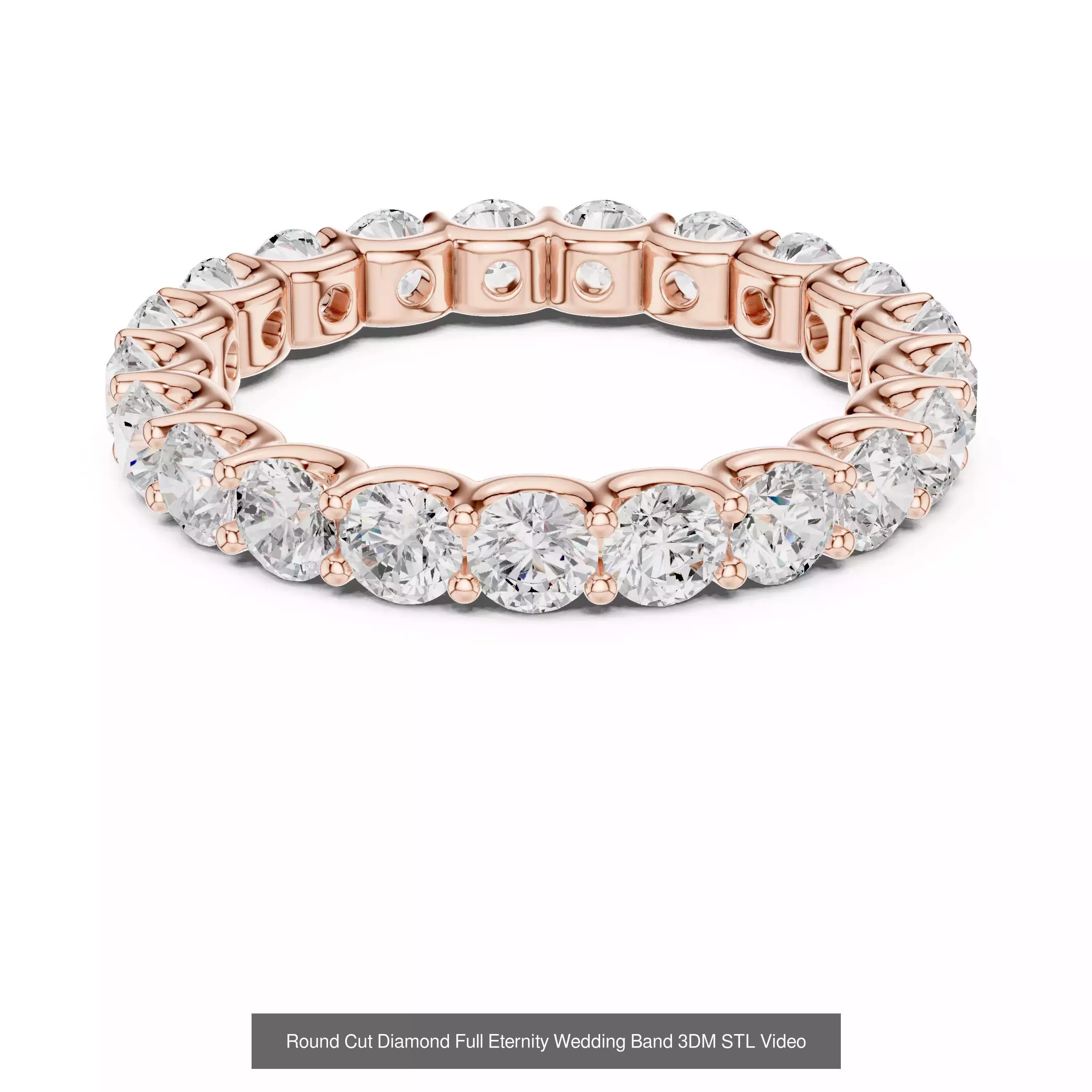 142 Tiny Diamond Stacking Band 3DM STL OBJ FBX 3 Color Video 3D Model Collection_53