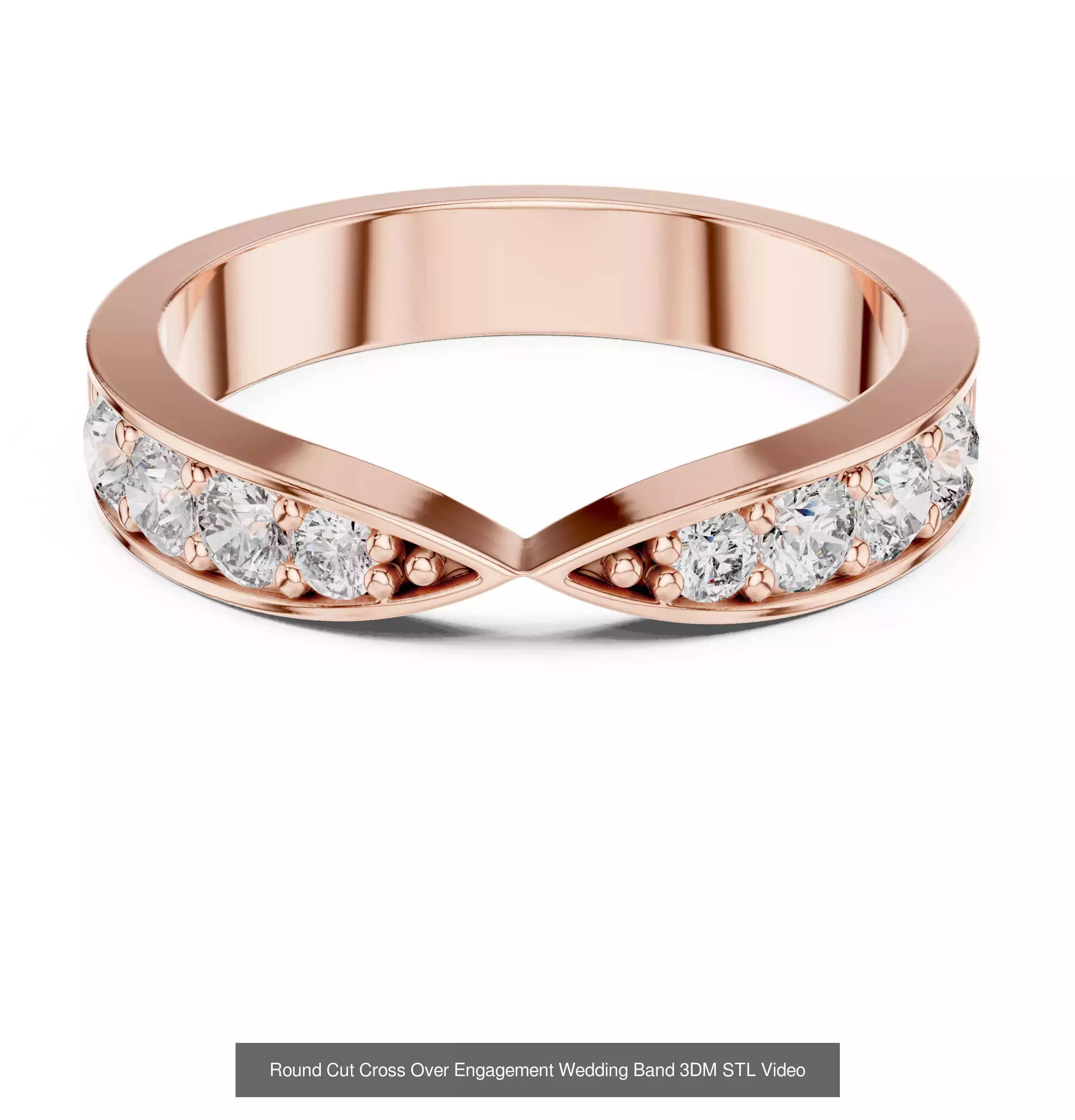 142 Tiny Diamond Stacking Band 3DM STL OBJ FBX 3 Color Video 3D Model Collection_71