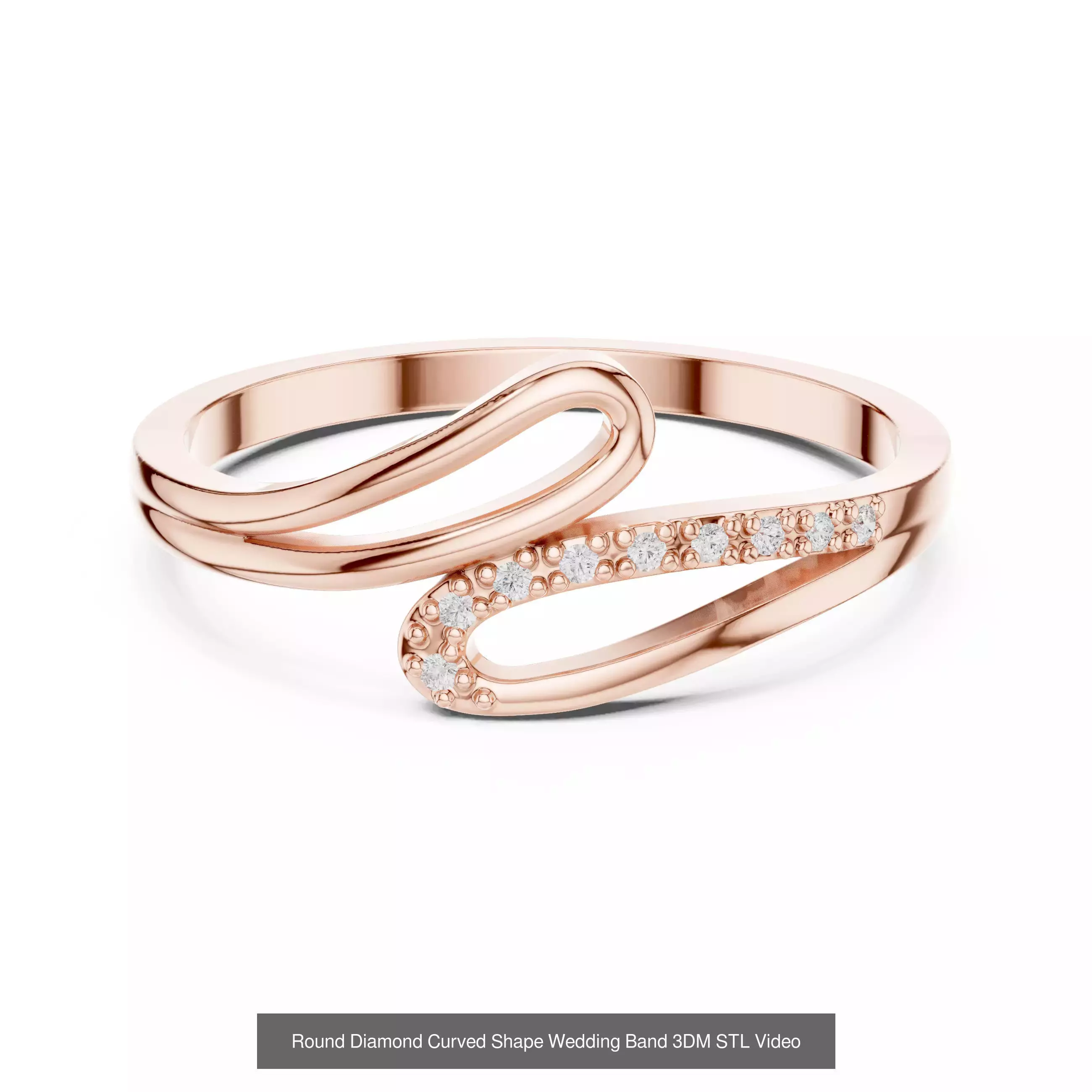 142 Tiny Diamond Stacking Band 3DM STL OBJ FBX 3 Color Video 3D Model Collection_130