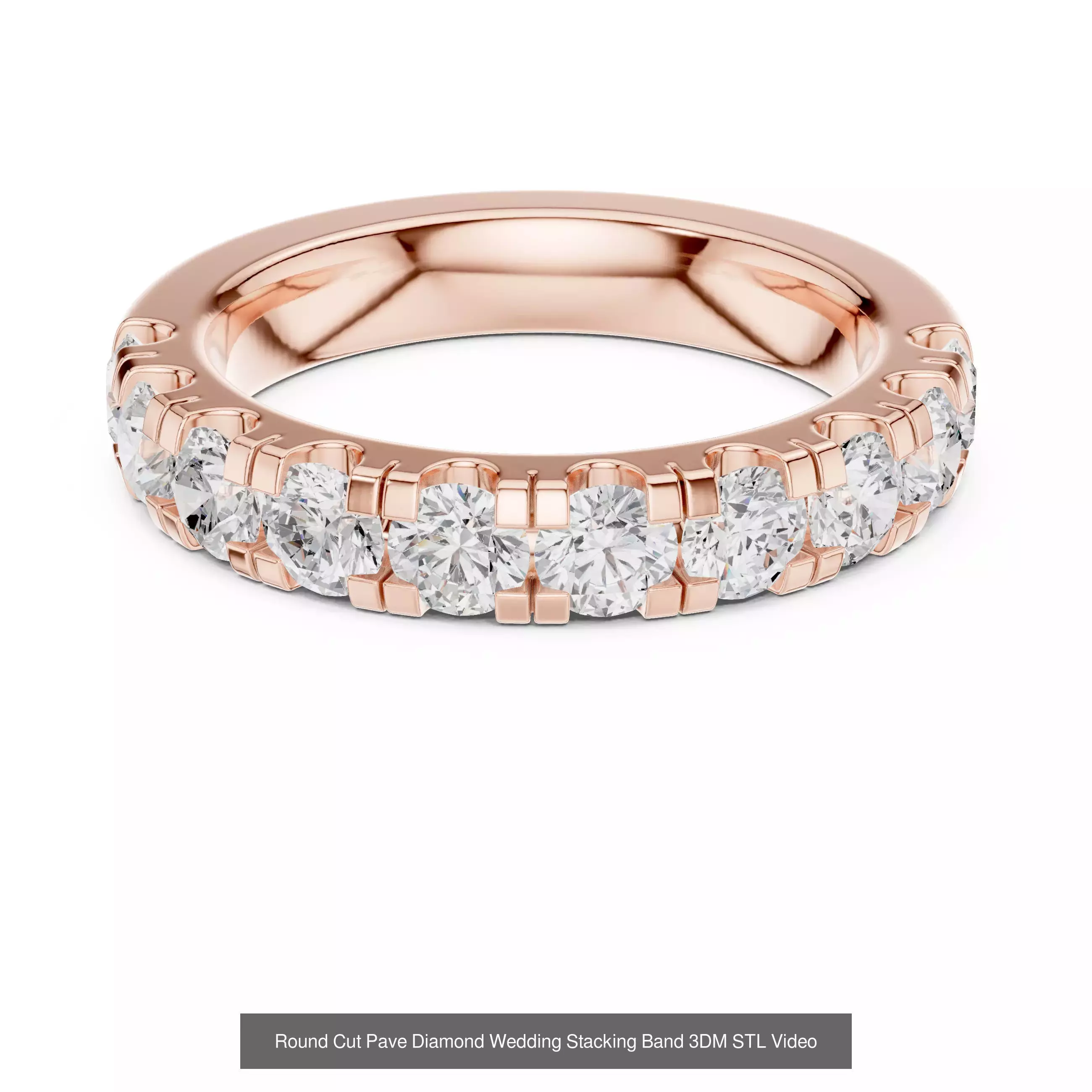 142 Tiny Diamond Stacking Band 3DM STL OBJ FBX 3 Color Video 3D Model Collection_139