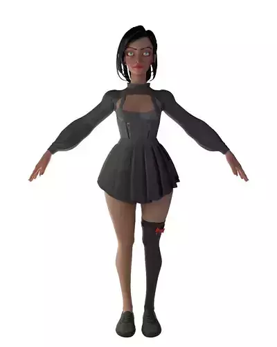 Dark Sorceress Girl - Stylized