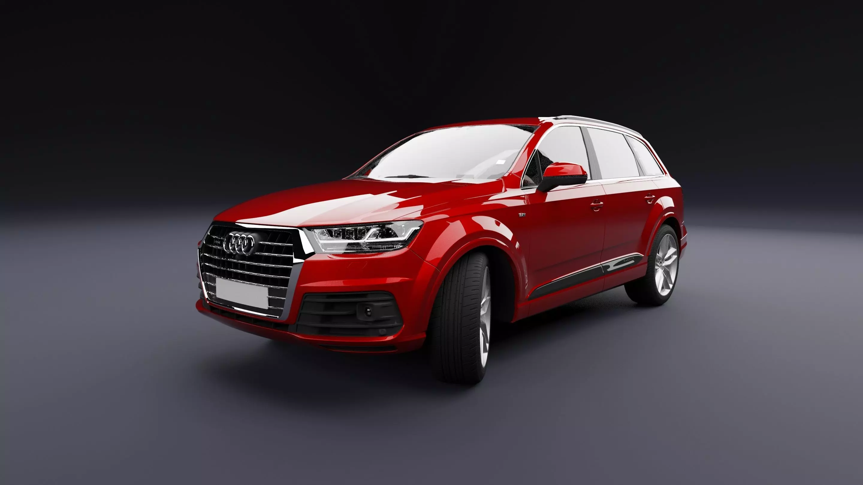 Audi Q7 Tfsi e Red Dark 3D model