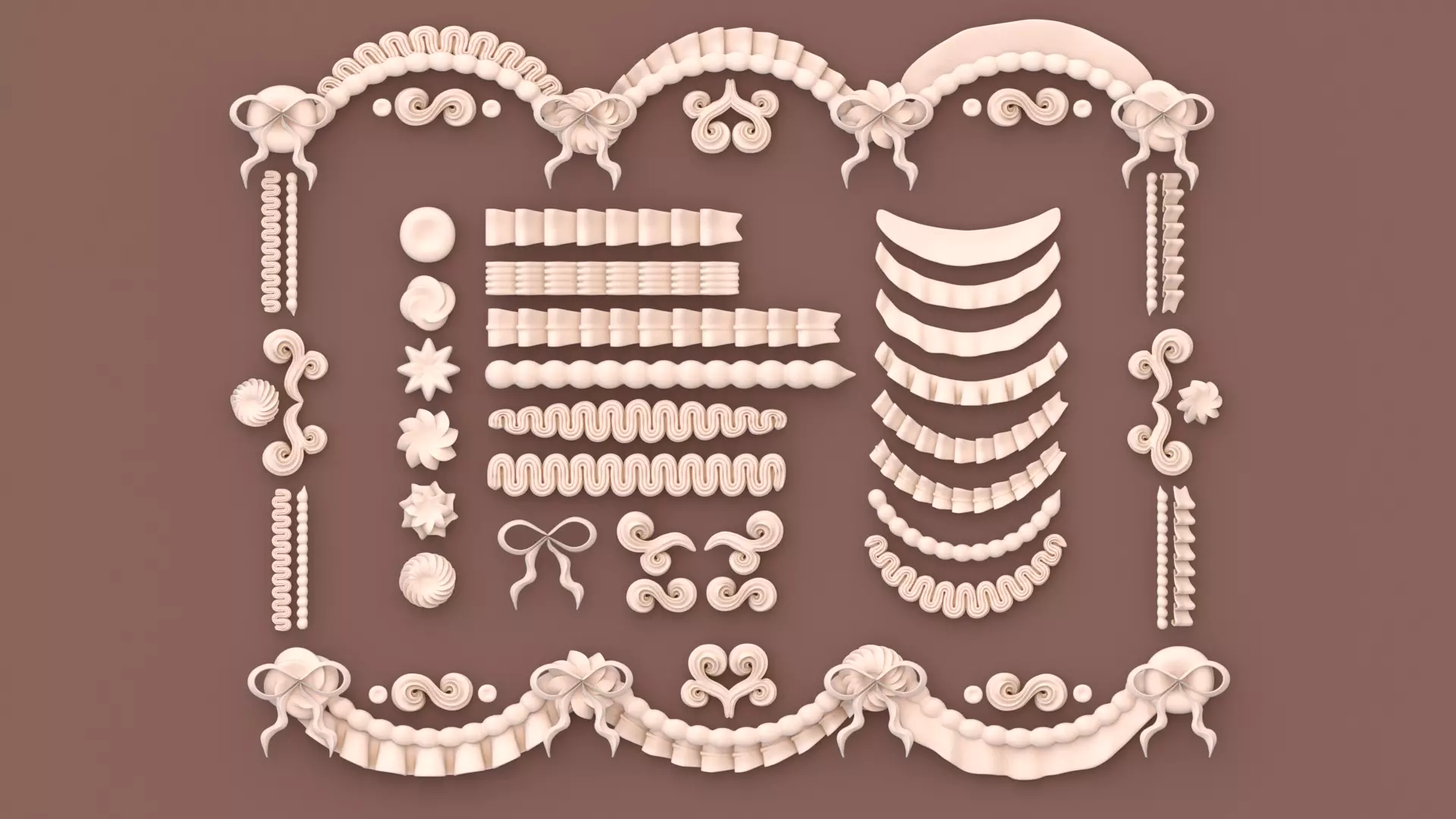 Whipped Cream Set 2 3D model_1