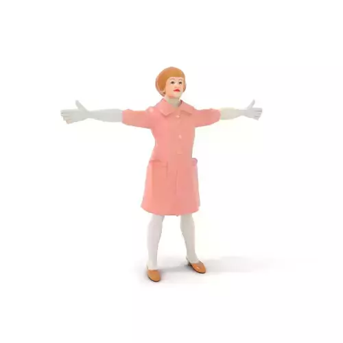 Vintage Pink Mannequin model pack Low-poly 3D model