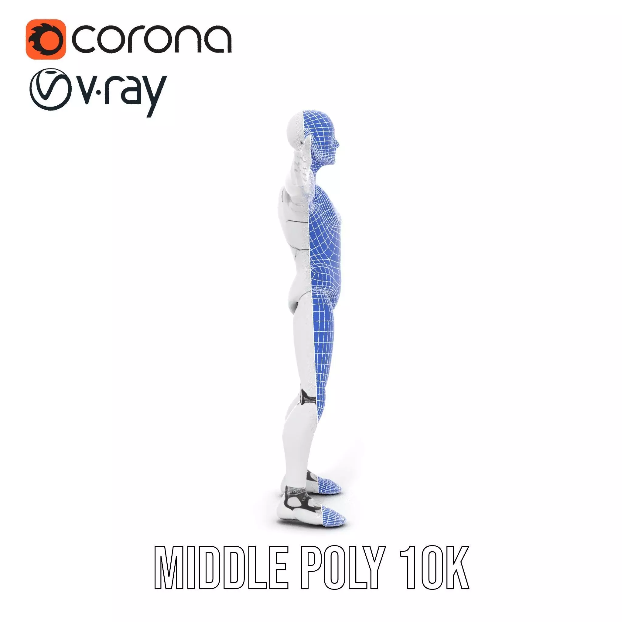 Sleek Silver Robot model pack Low-poly 3D model_26