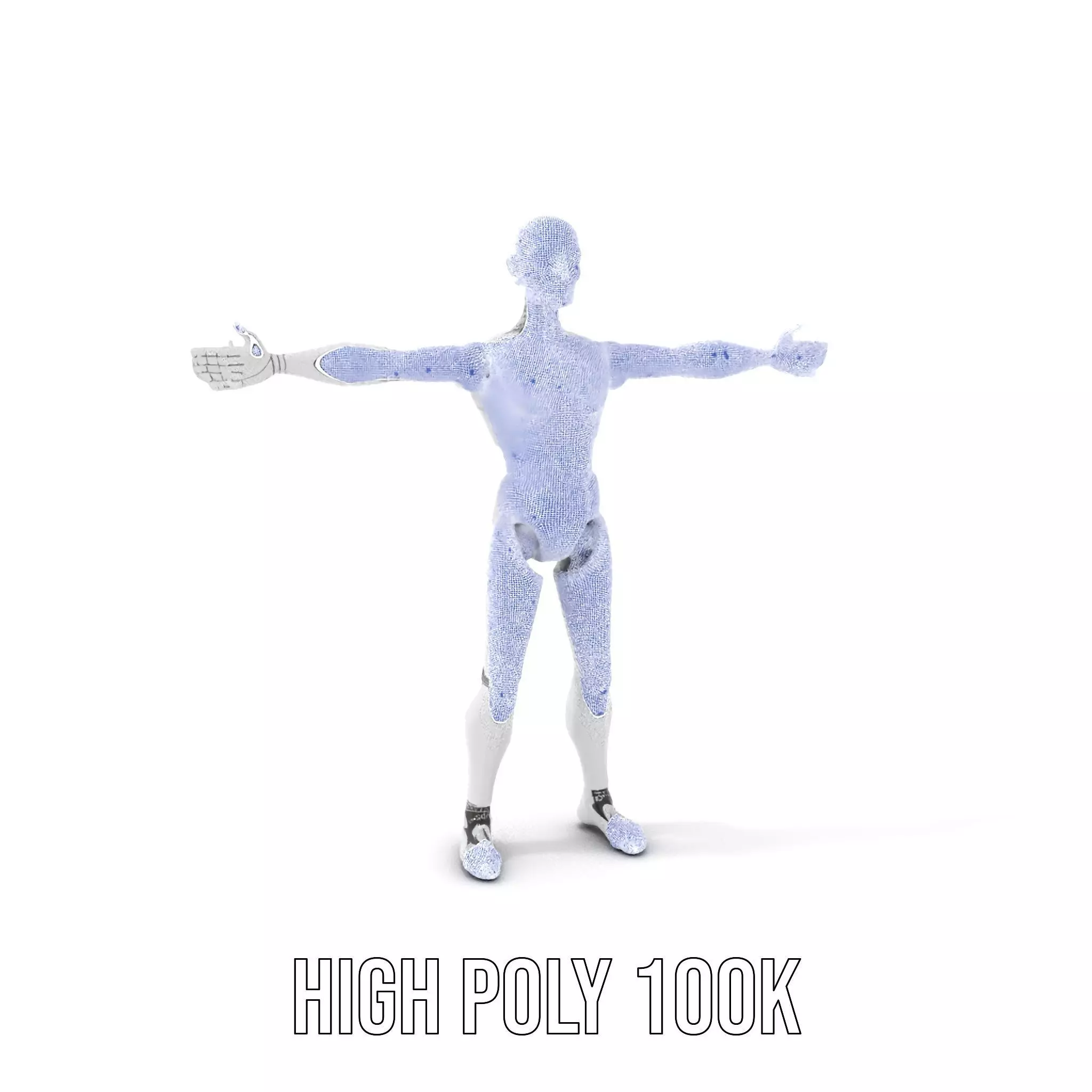 Sleek Silver Robot model pack Low-poly 3D model_4