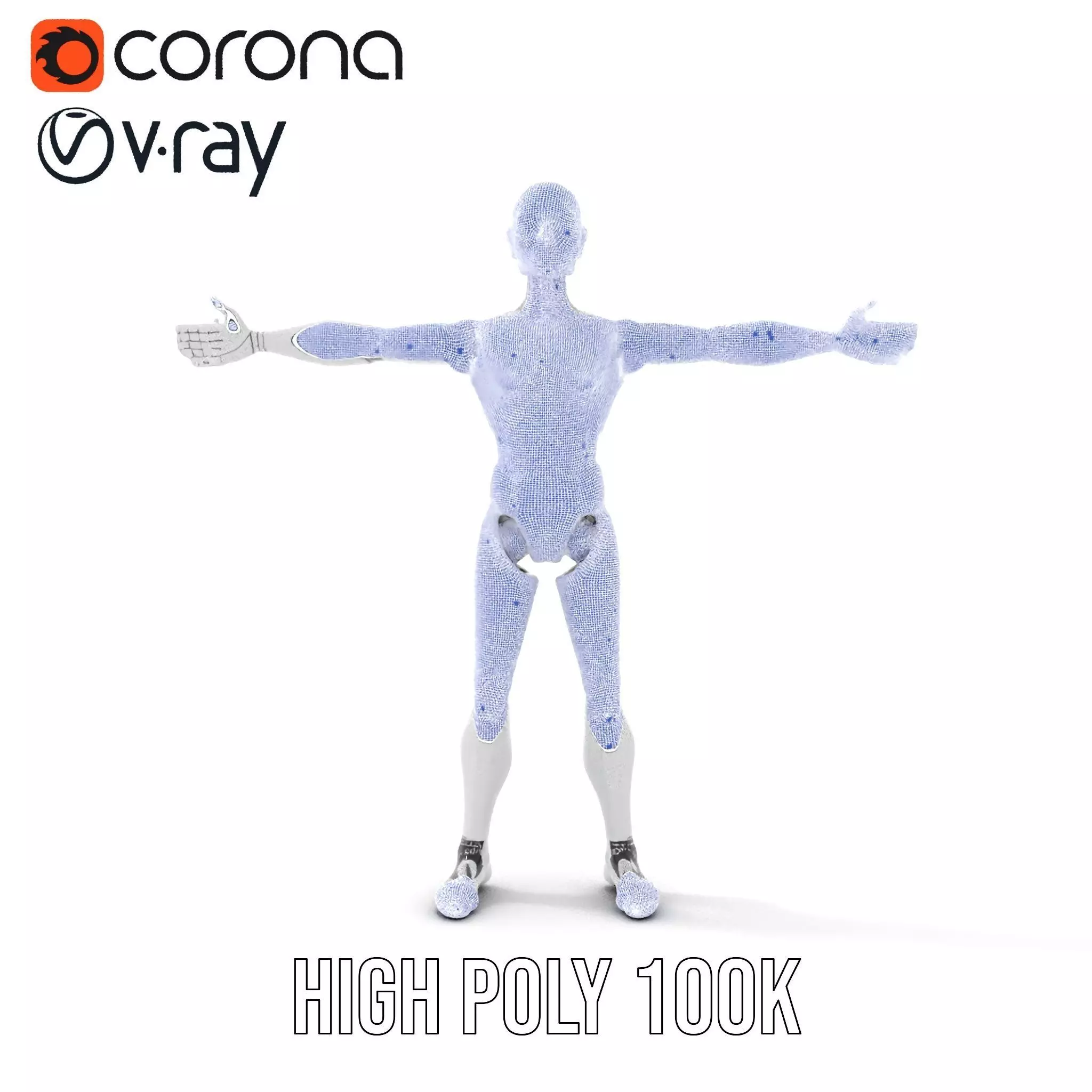 Sleek Silver Robot model pack Low-poly 3D model_34