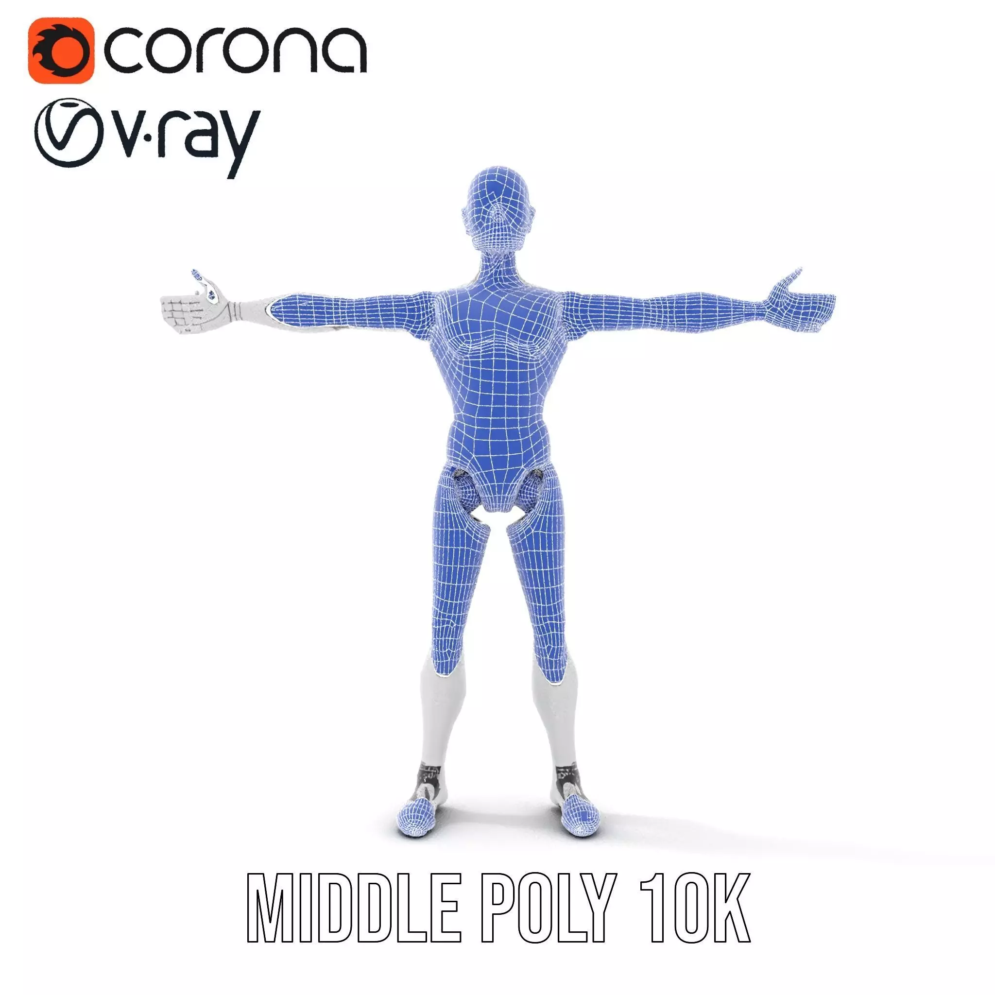 Sleek Silver Robot model pack Low-poly 3D model_29